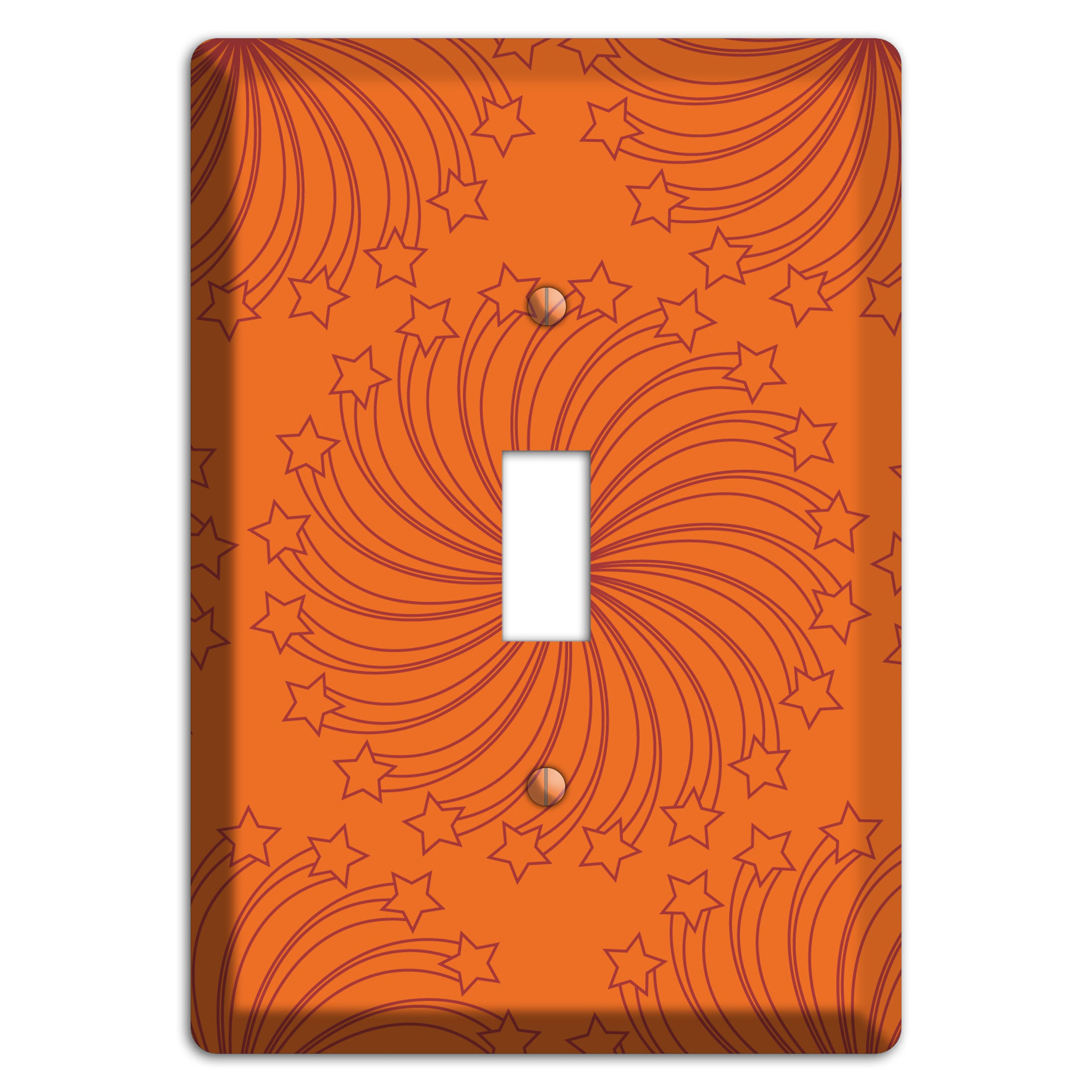 Multi Orange Star Swirl Cover Plates