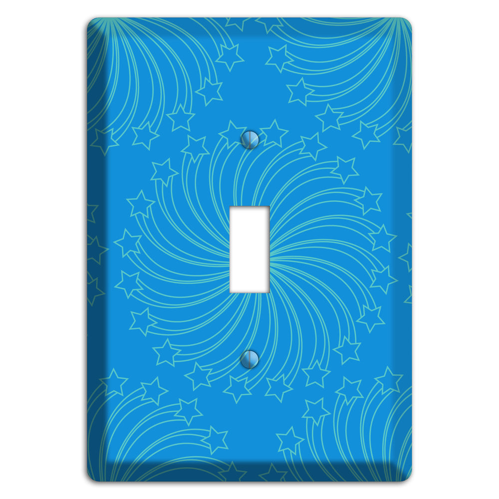 Multi Blue Star Swirl Cover Plates