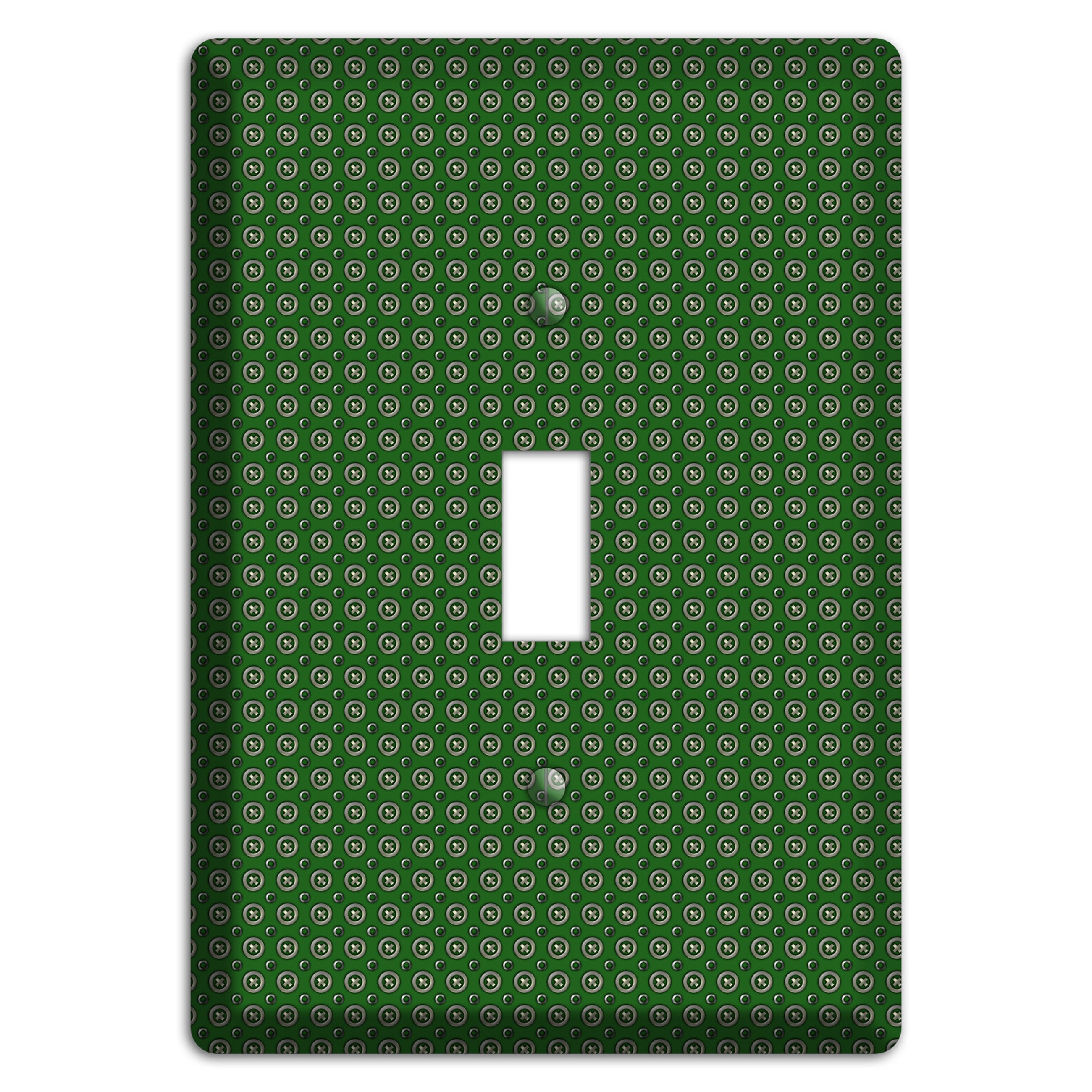 Green Concentric Dots Cover Plates