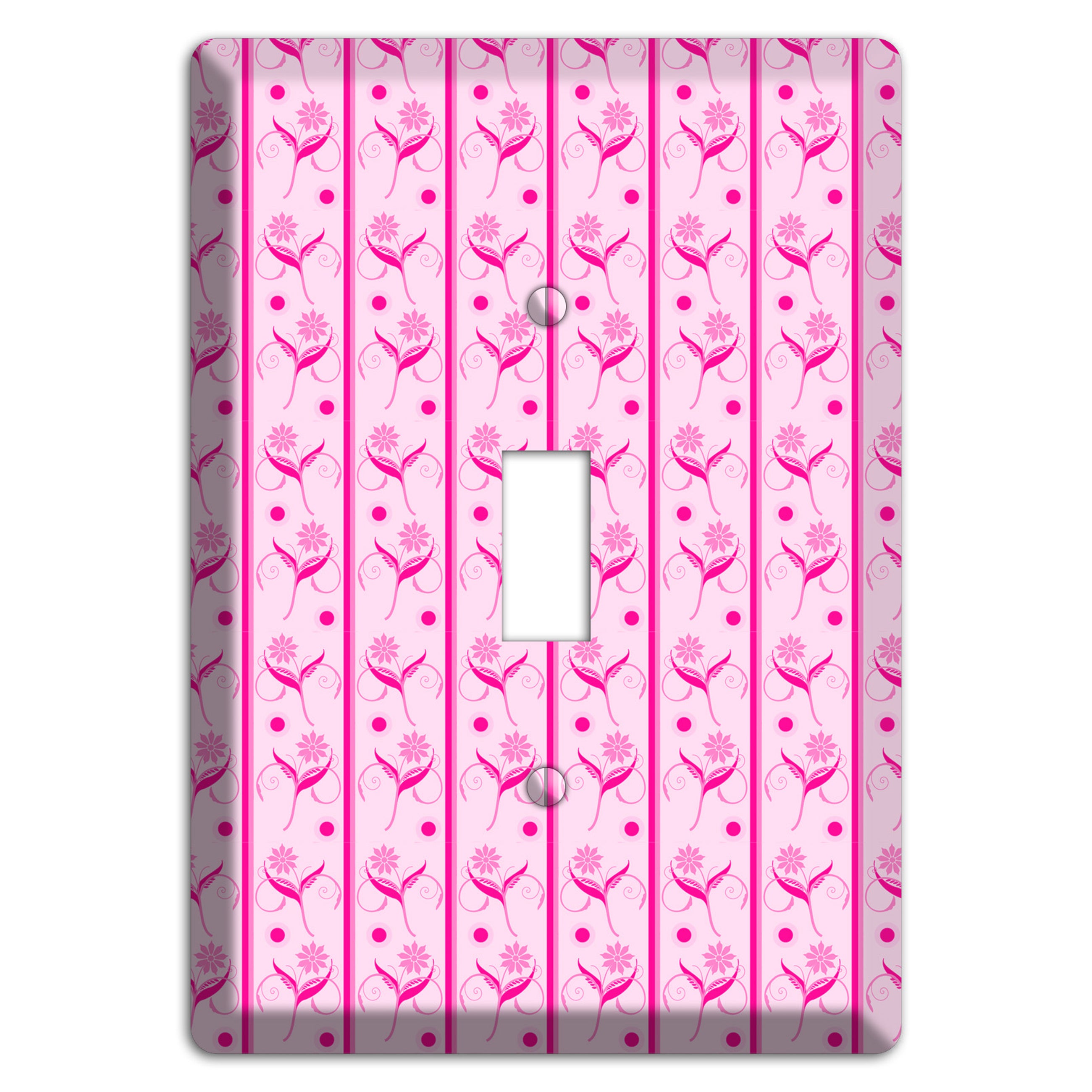 Pink Floral Pattern Cover Plates