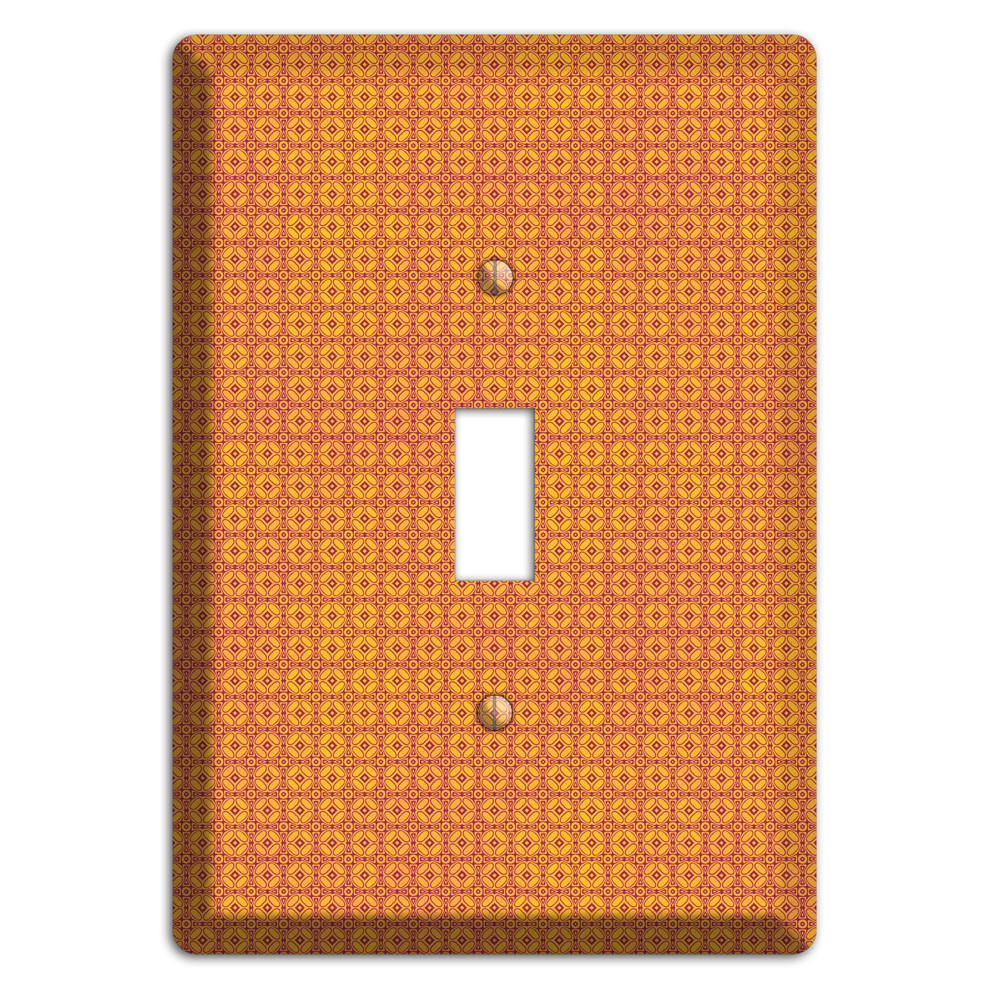 Multi Orange Arabesque Cover Plates
