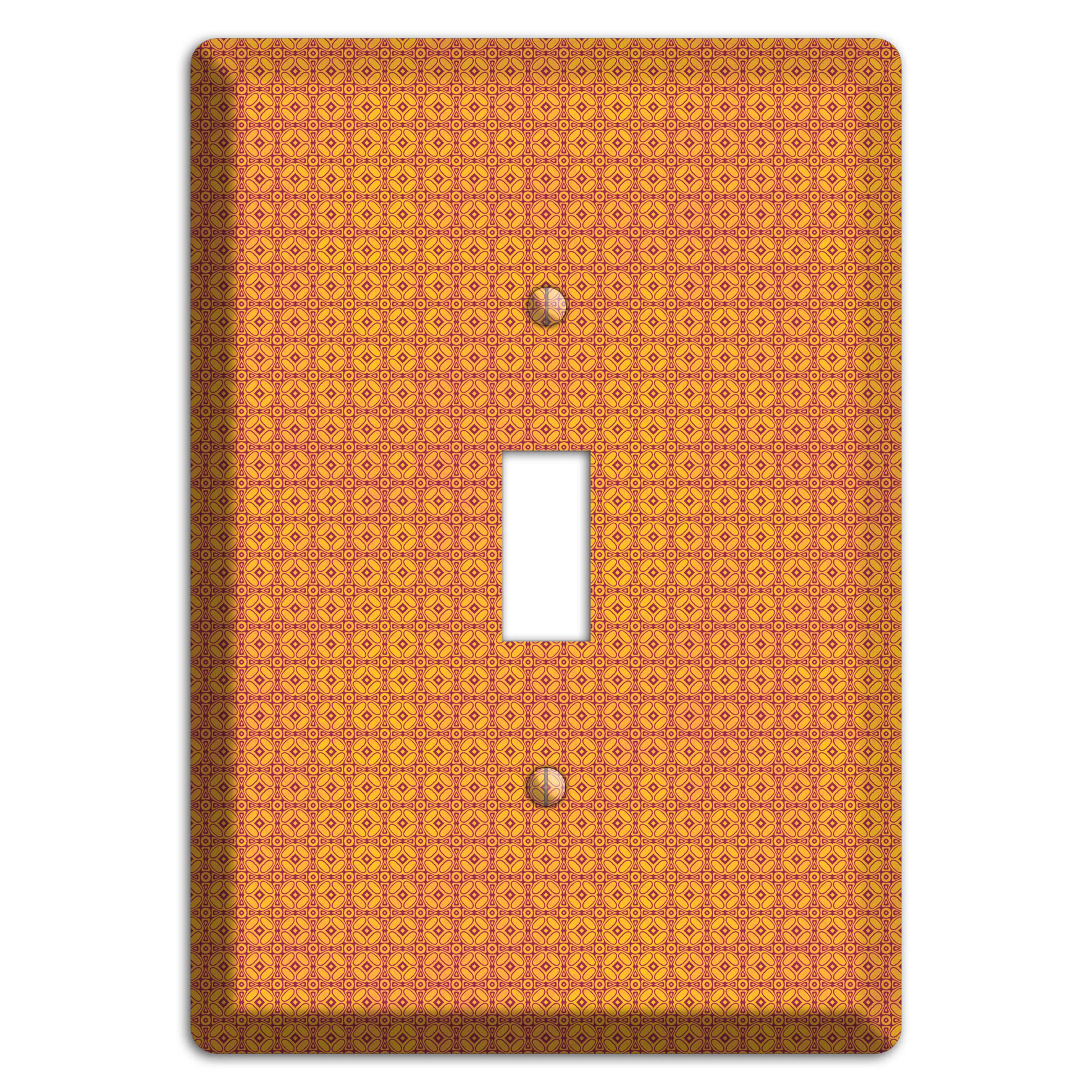 Multi Orange Arabesque Cover Plates