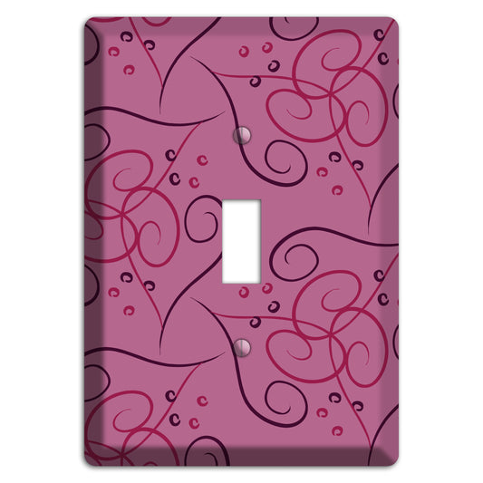 Pink Scroll Hearts Cover Plates