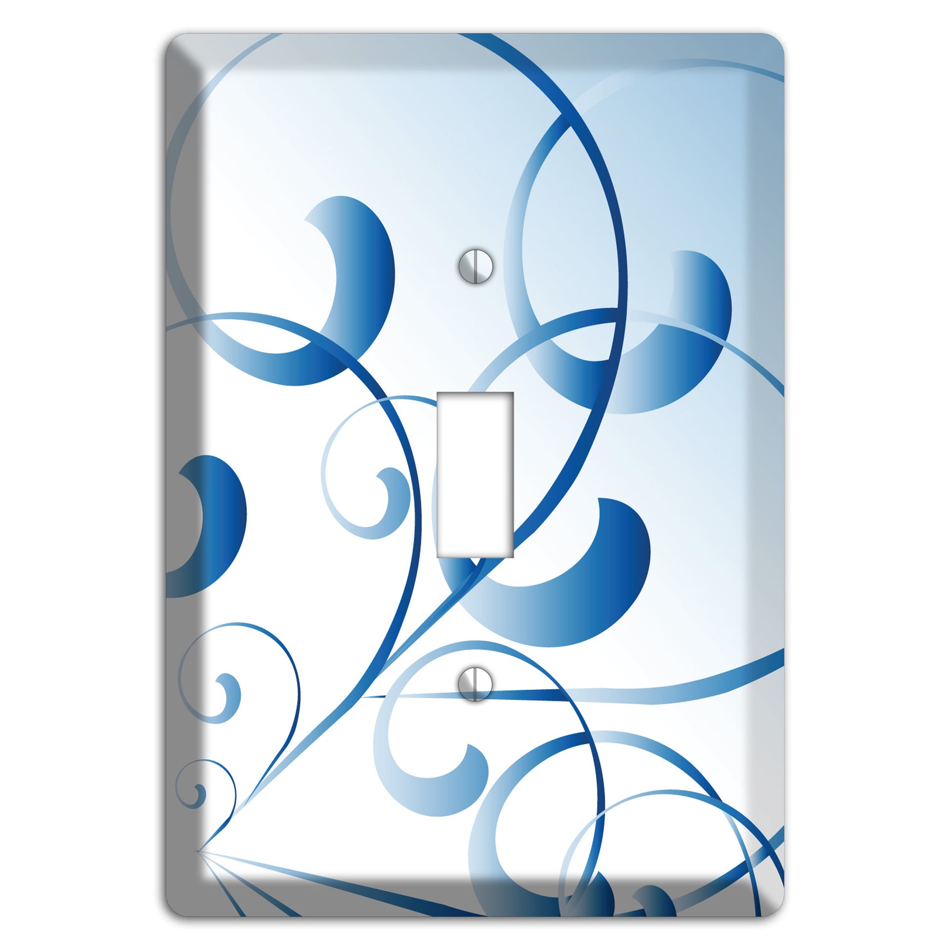 Blue Swoop Cover Plates