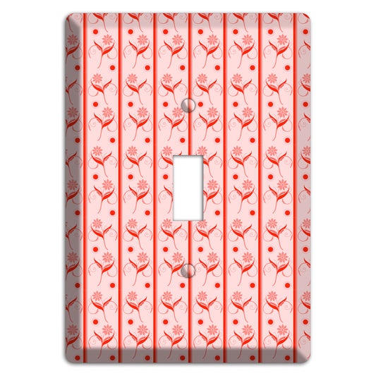 Salmon Floral Pattern Cover Plates