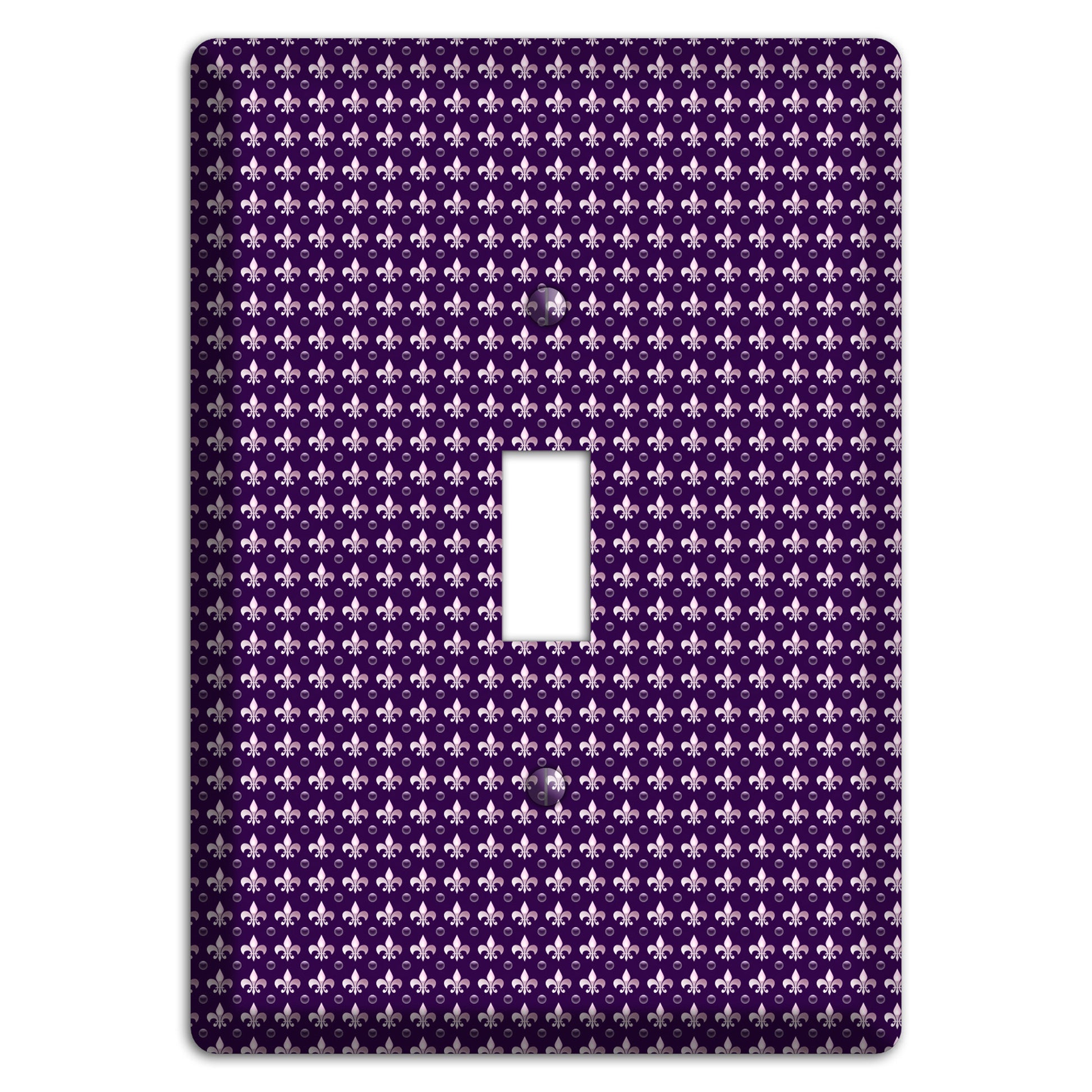 Purple Fleur de Lis Cover Plates