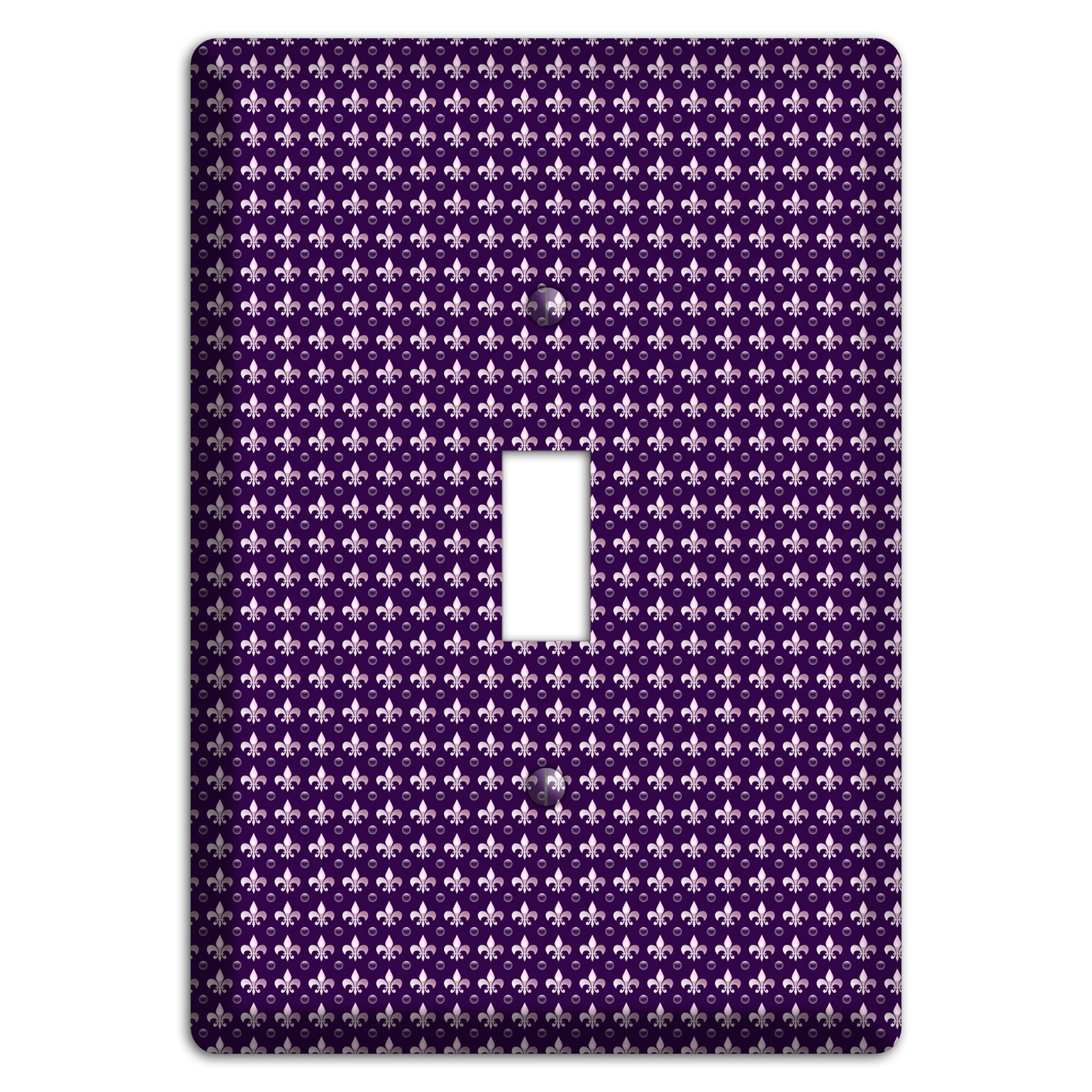 Purple Fleur de Lis Cover Plates