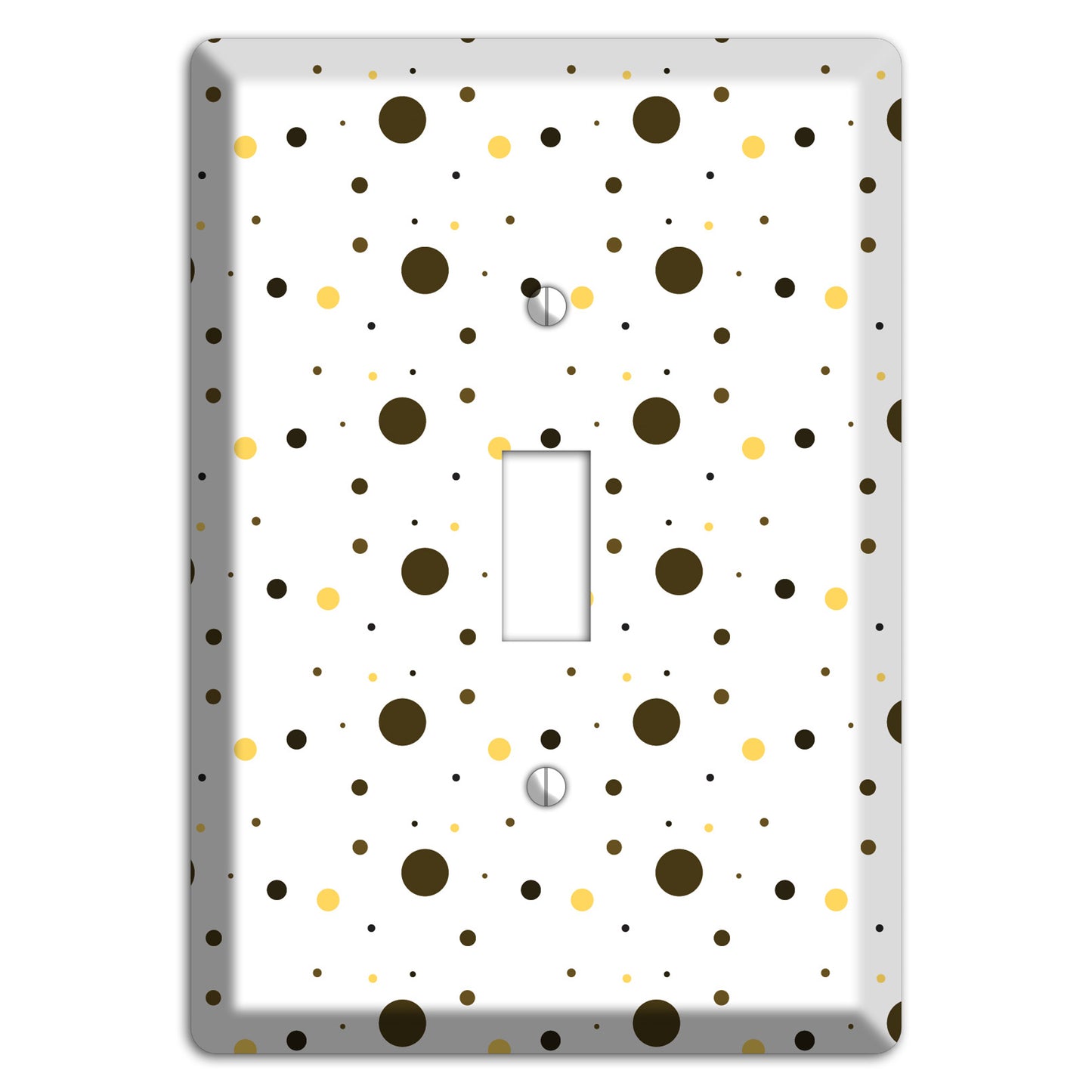 White with Black and Yellow Tiny Dots Cover Plates