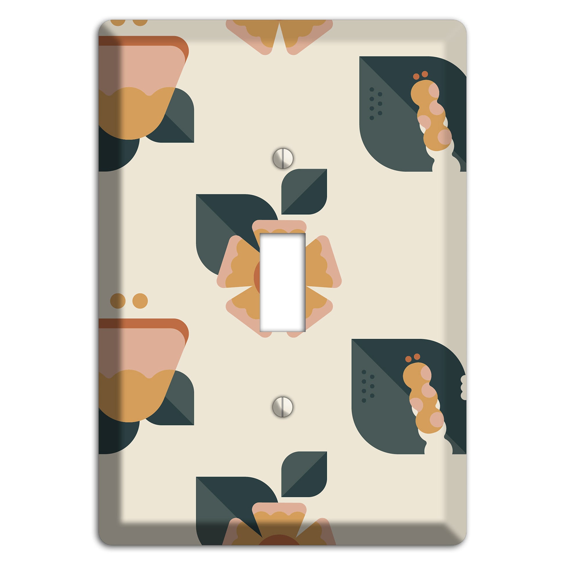 Retro Floral Caterpillar Cover Plates