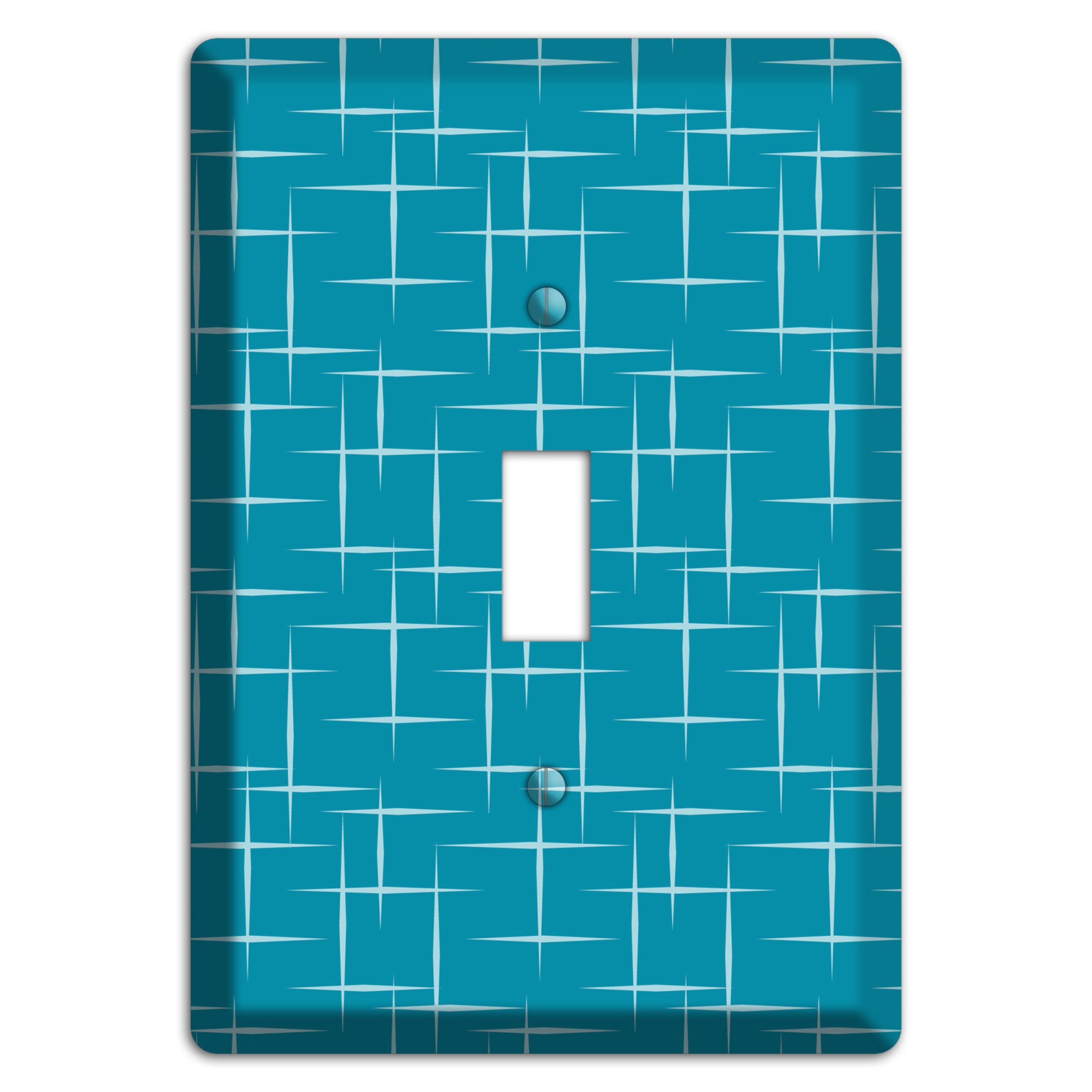 Blue Atom Burst Cover Plates