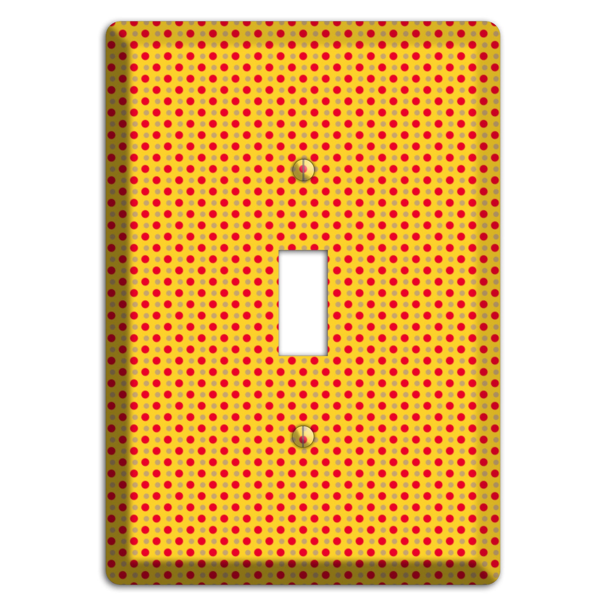 Orange with Maroon Tiny Polka Dots Cover Plates