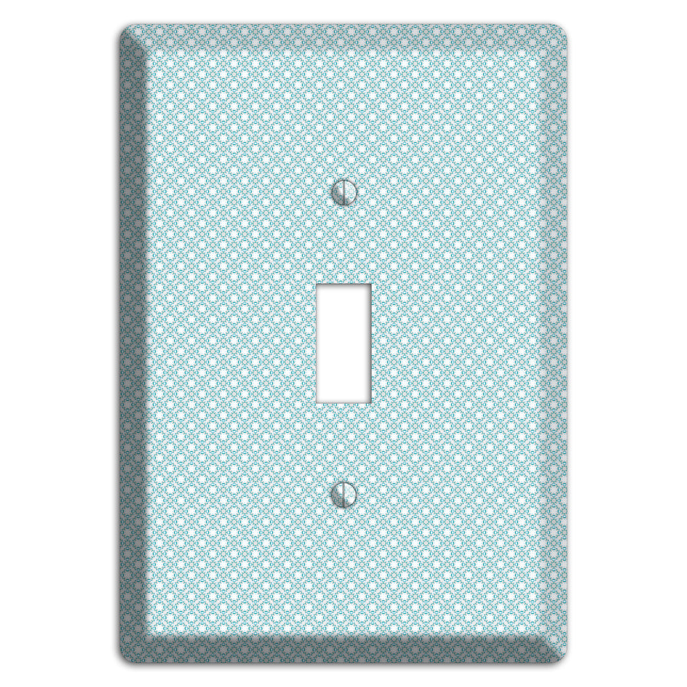 Light Blue Geometric Cover Plates