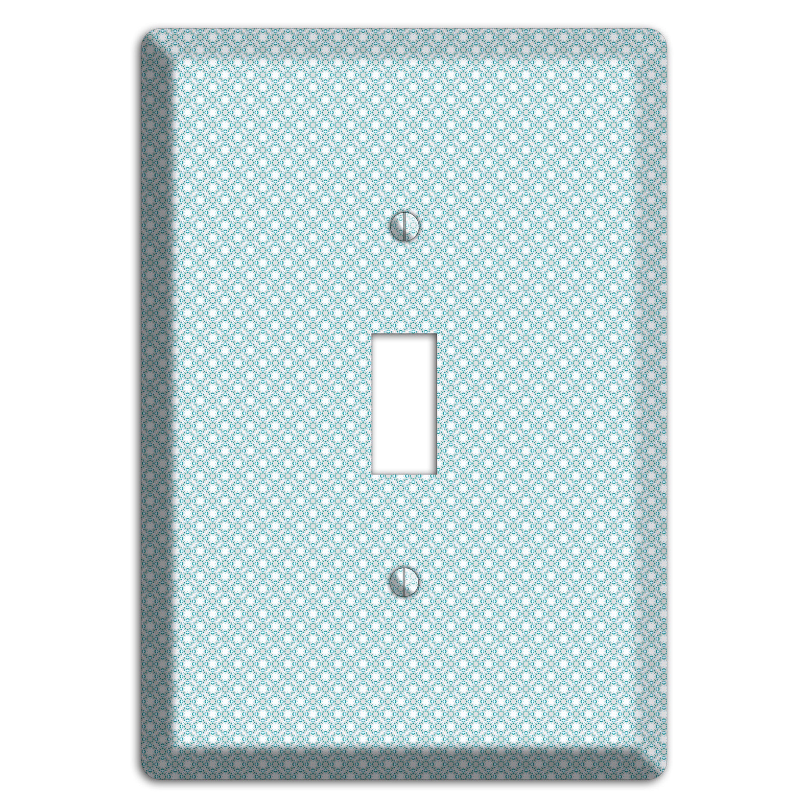 Light Blue Geometric Cover Plates
