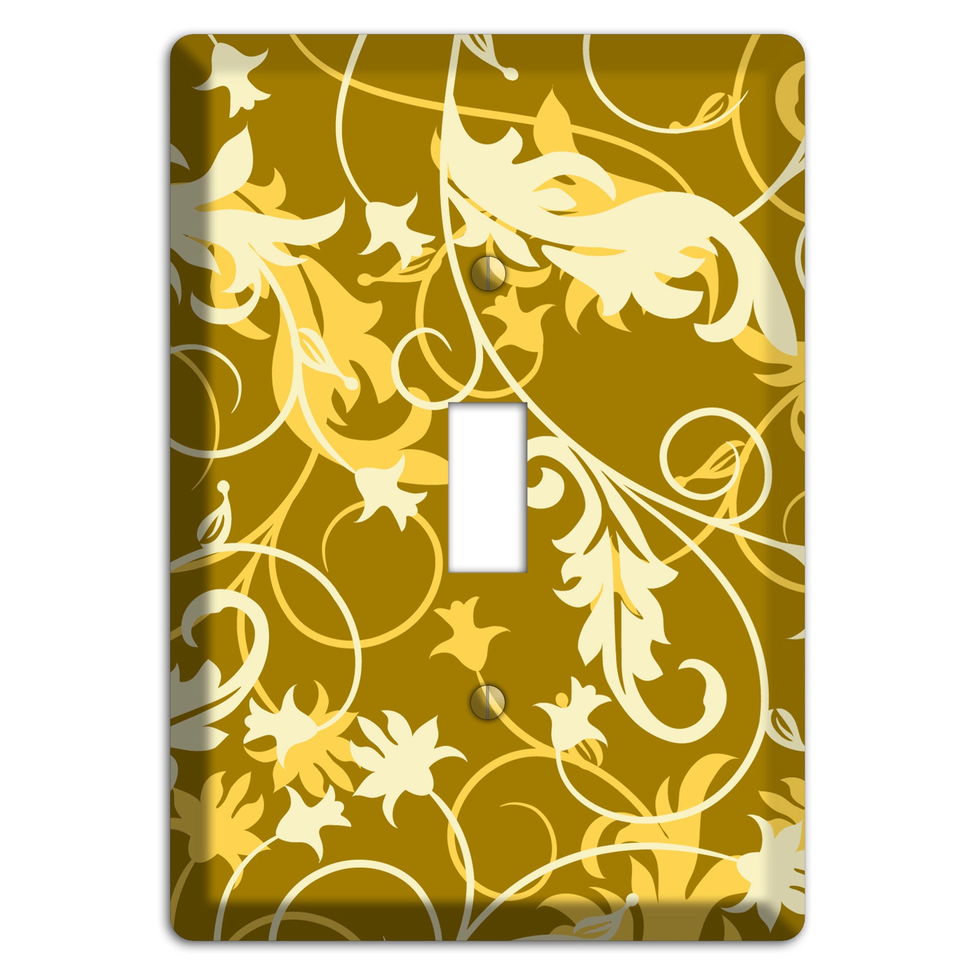 Brown and Tan Victorian Sprig Cover Plates