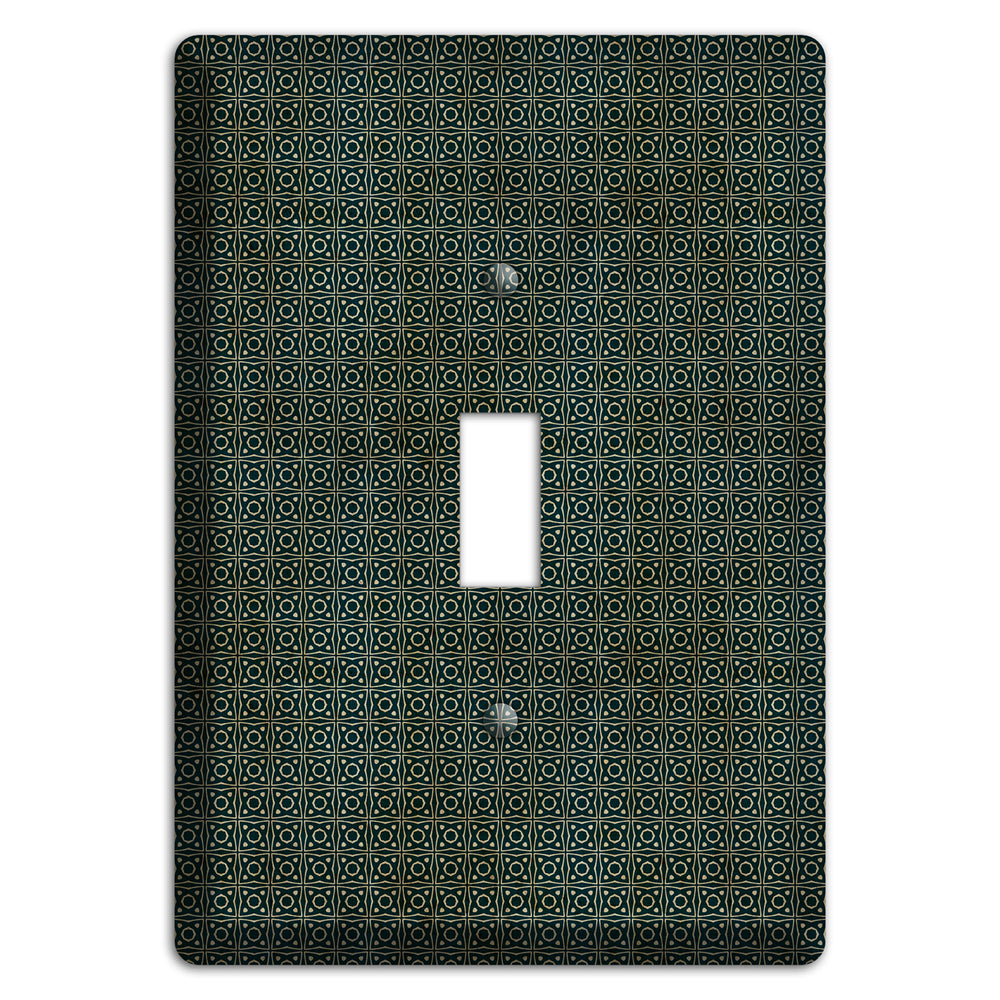 Dark Green Grunge Tiny Tiled Tapestry 4 Cover Plates