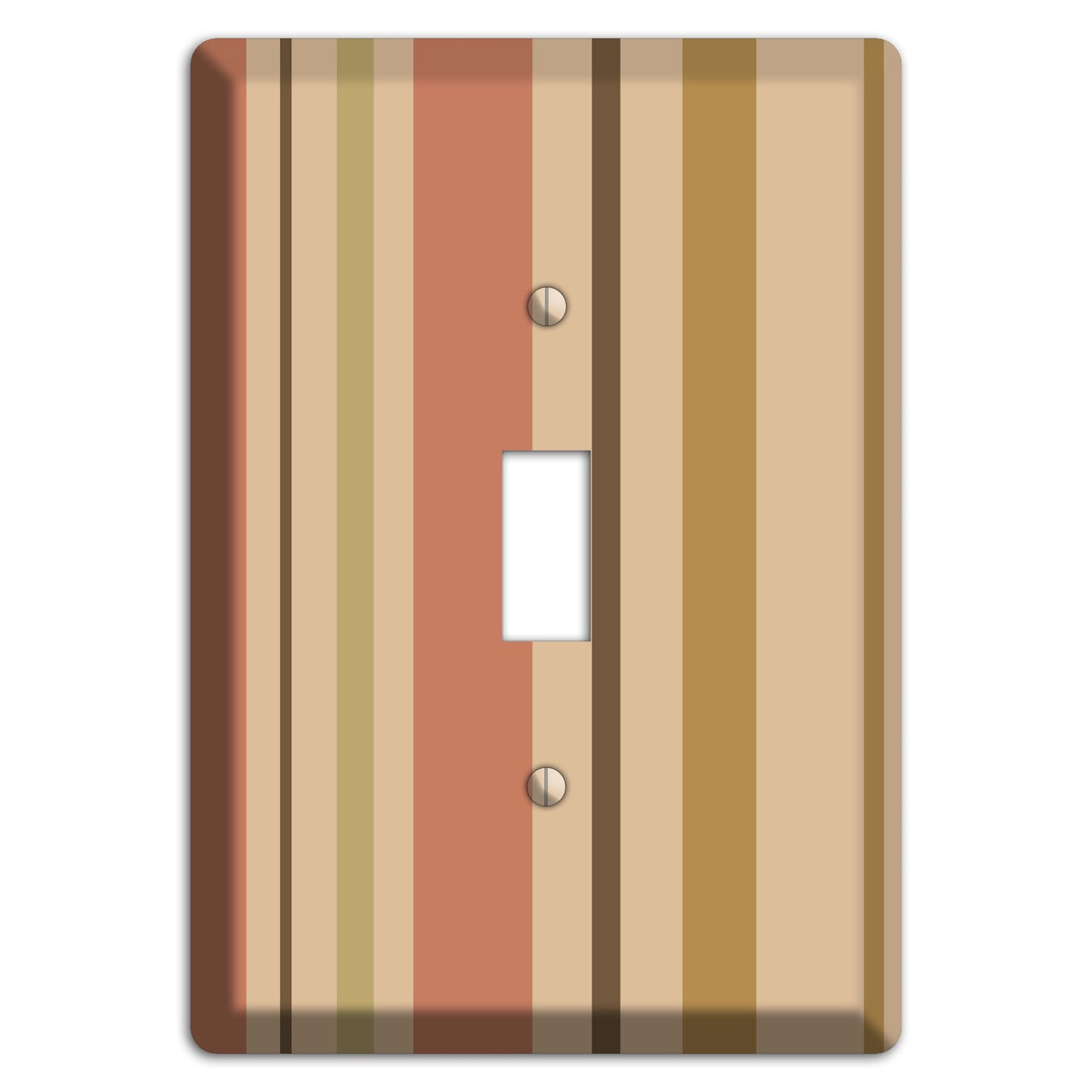 Multi Dusty Pink Vertical Stripes Cover Plates
