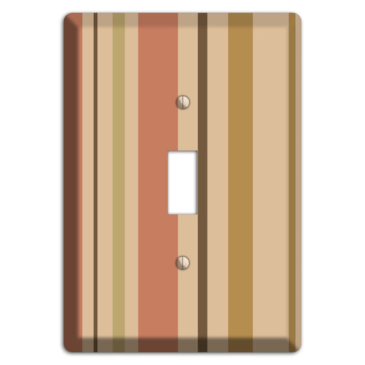 Multi Dusty Pink Vertical Stripes Cover Plates