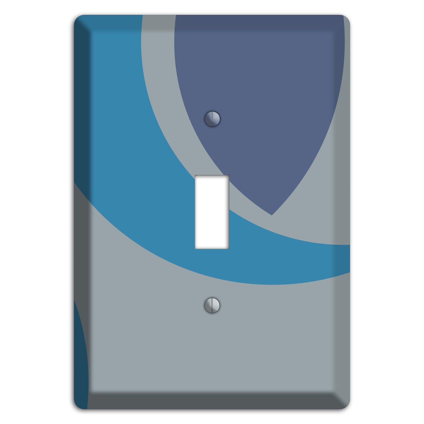 Grey and Blue Abstract Cover Plates