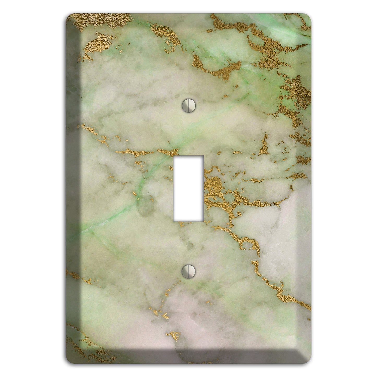 Swamp Green Marble Cover Plates