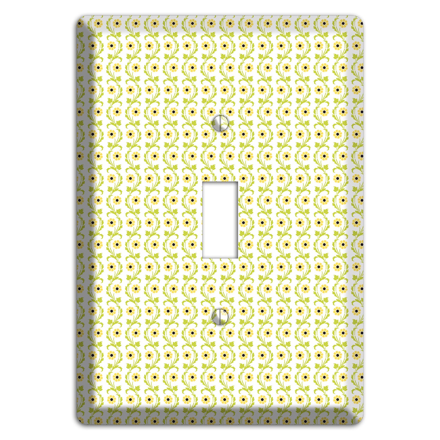 Tiny Yellow and Green Retro Sprig Cover Plates