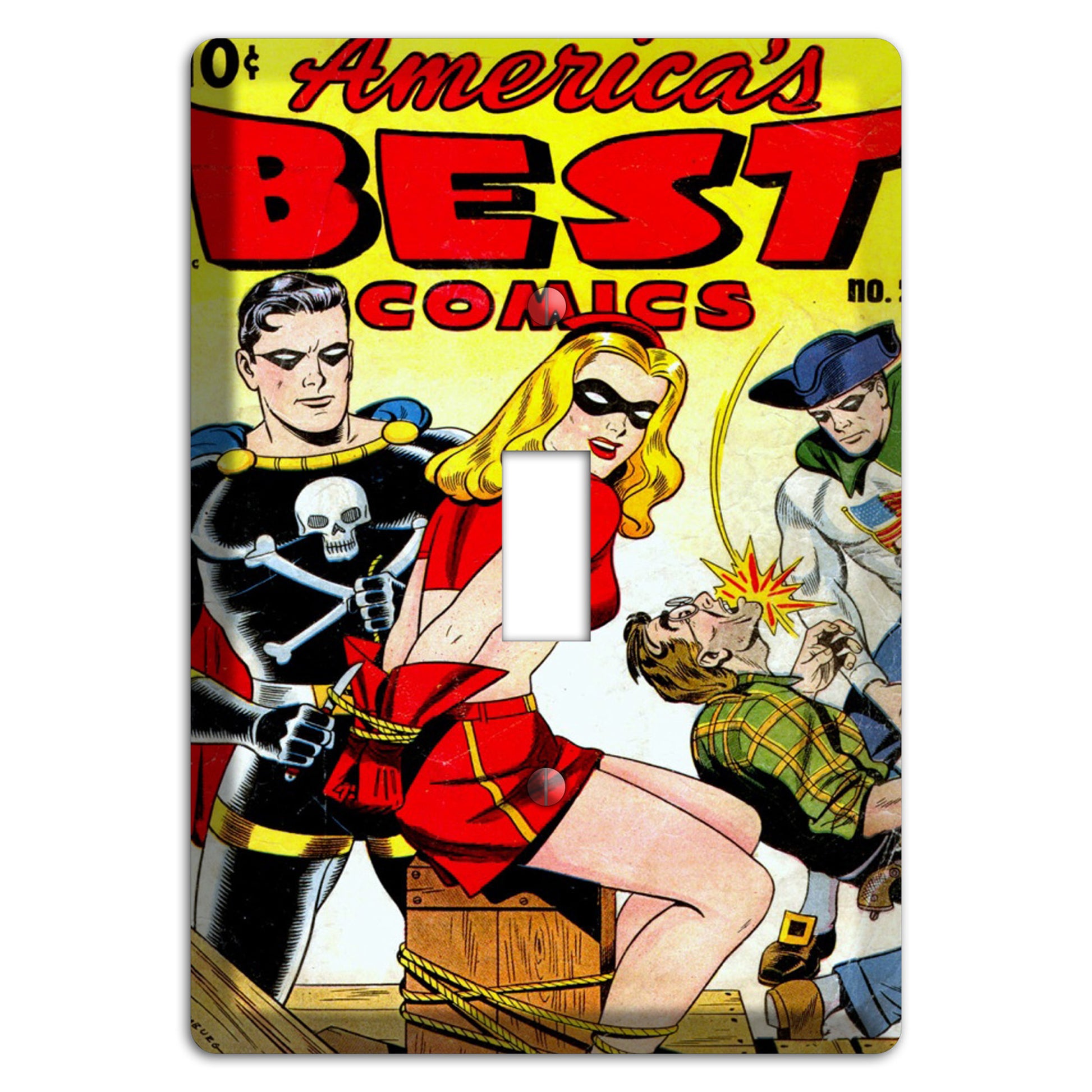 The Black Terror Vintage Comics Cover Plates