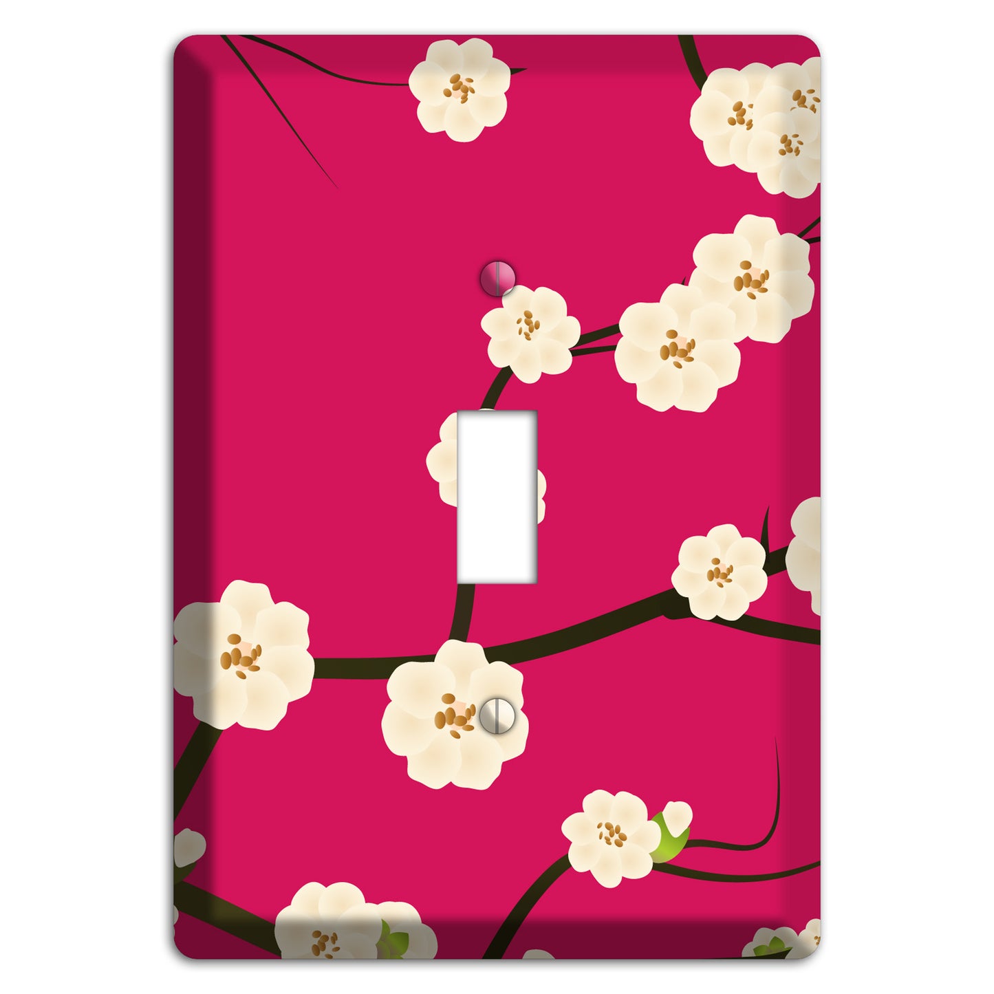 Red Cherry Bloosoms Cover Plates