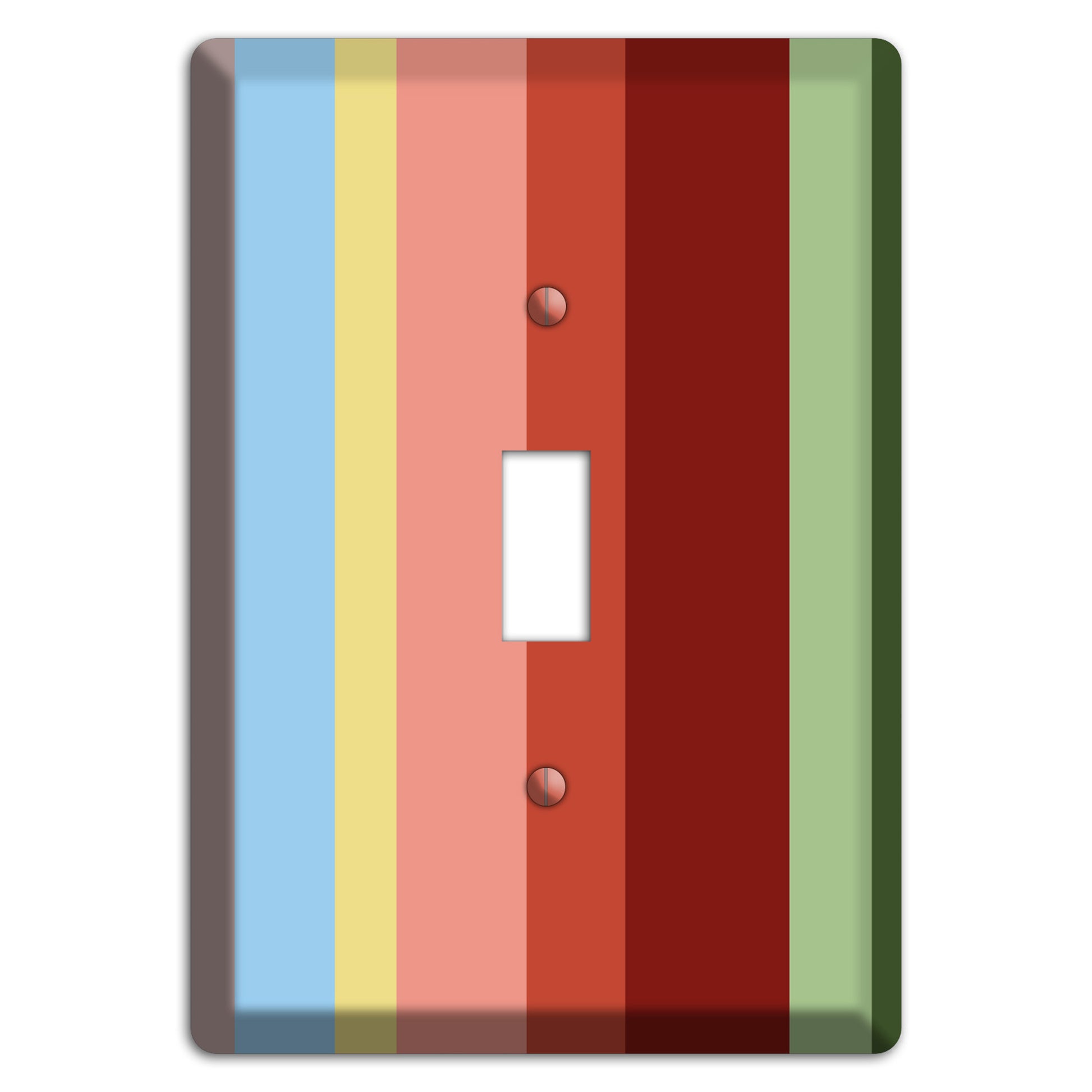 Multi Pastel Vertical Stripe Cover Plates