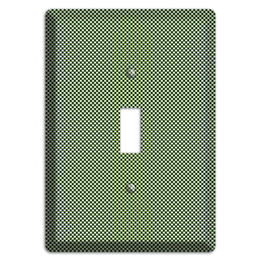 Green Tiny Check Cover Plates