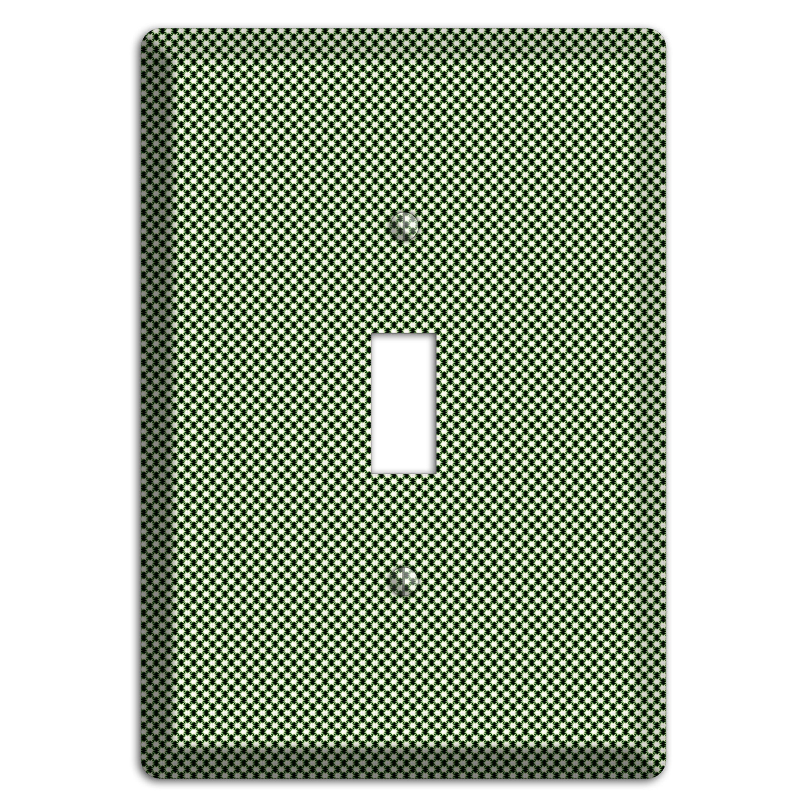 Green Tiny Check Cover Plates