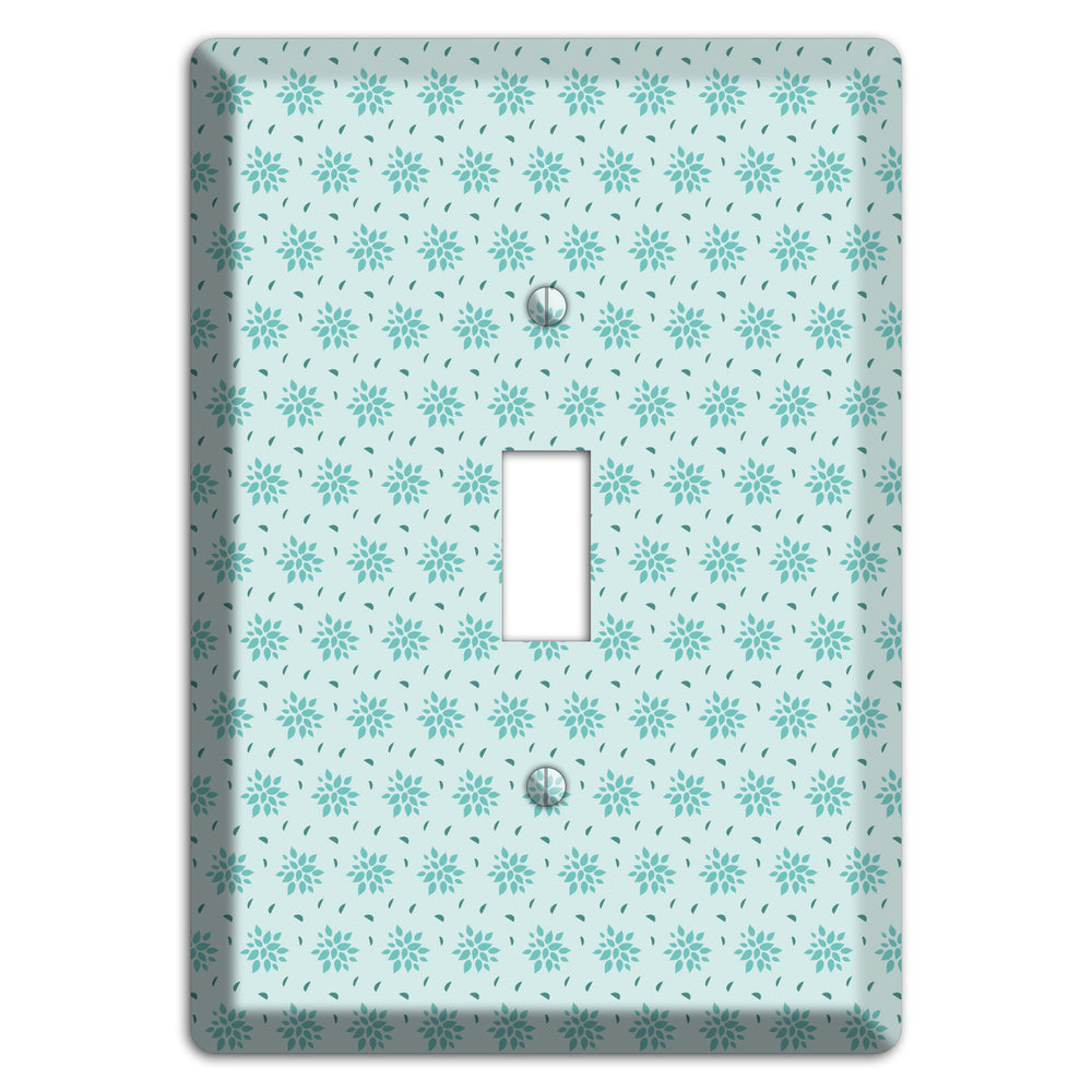 Soft Blue Calico Cover Plates