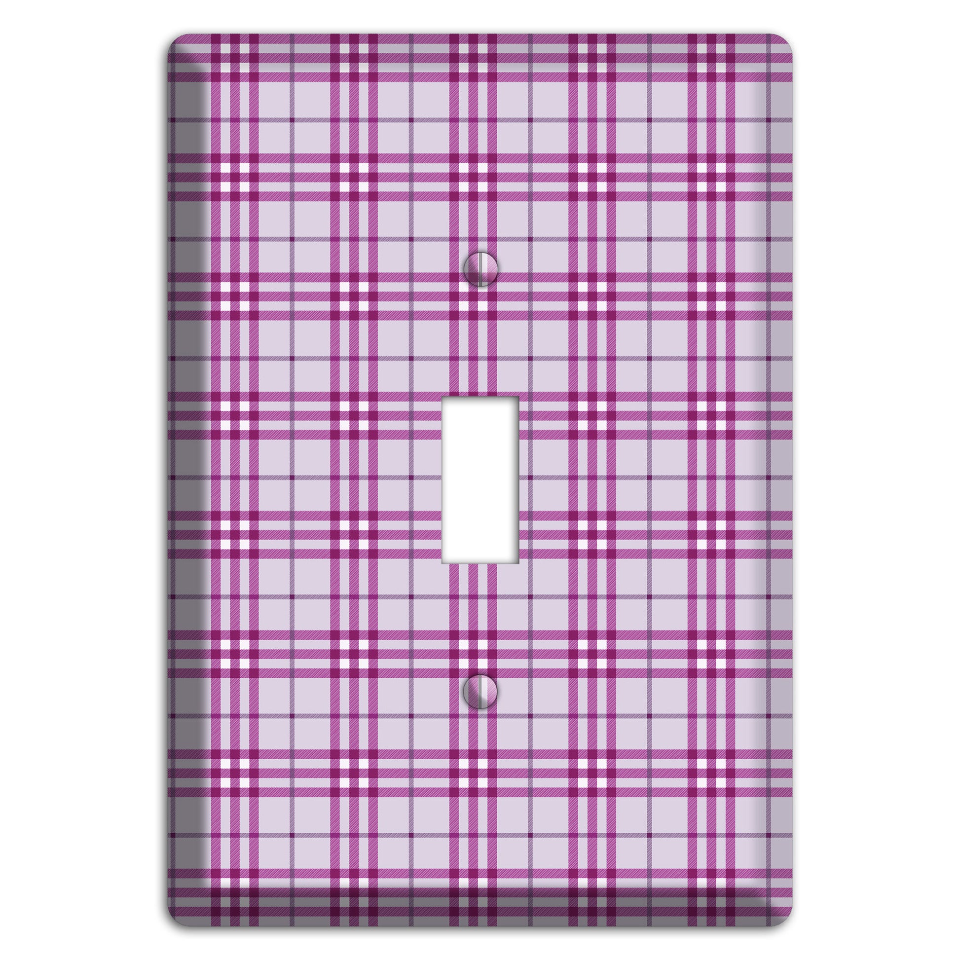 Purple Plaid Cover Plates