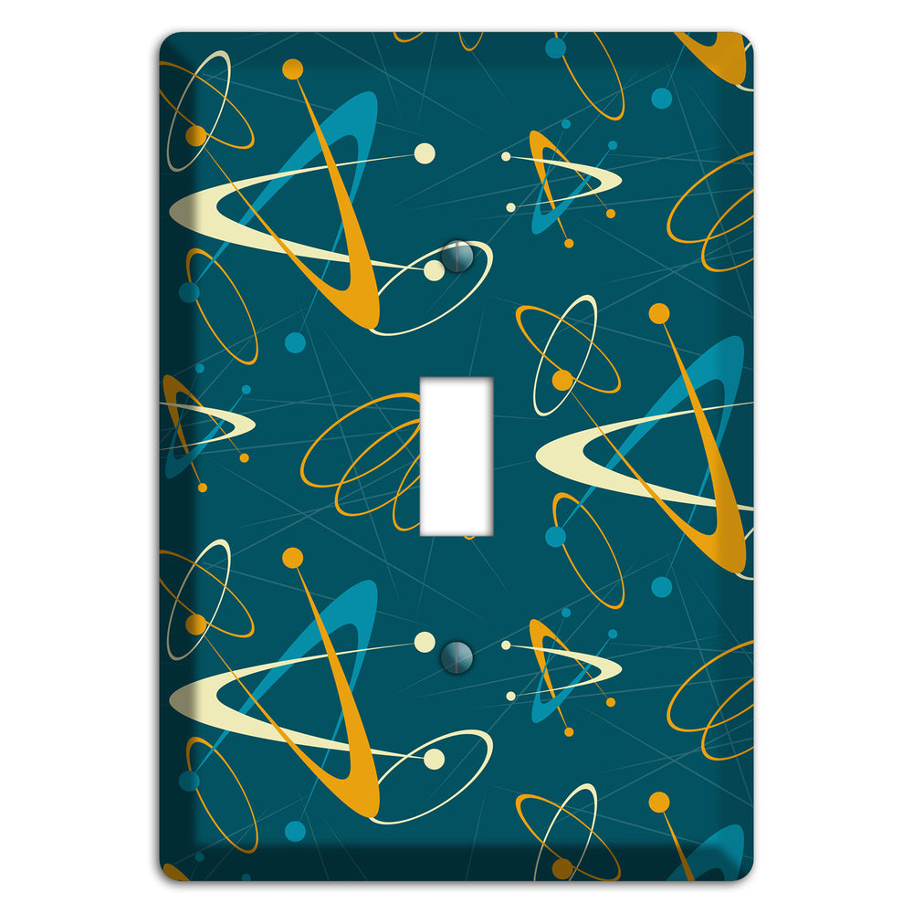Mustard and Blue Atomic Cover Plates