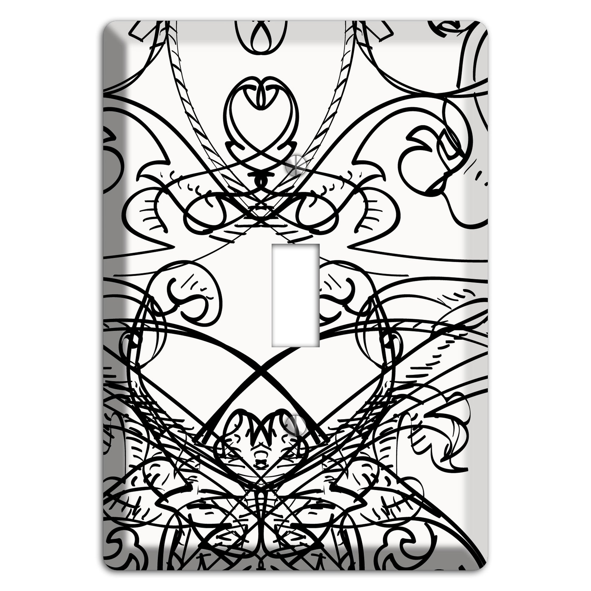 White Deco Sketch Cover Plates