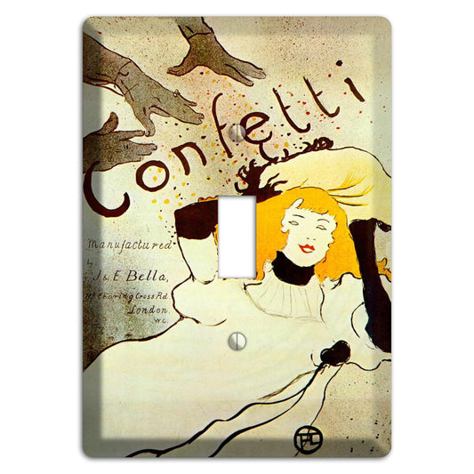 Confetti Vintage Poster Cover Plates