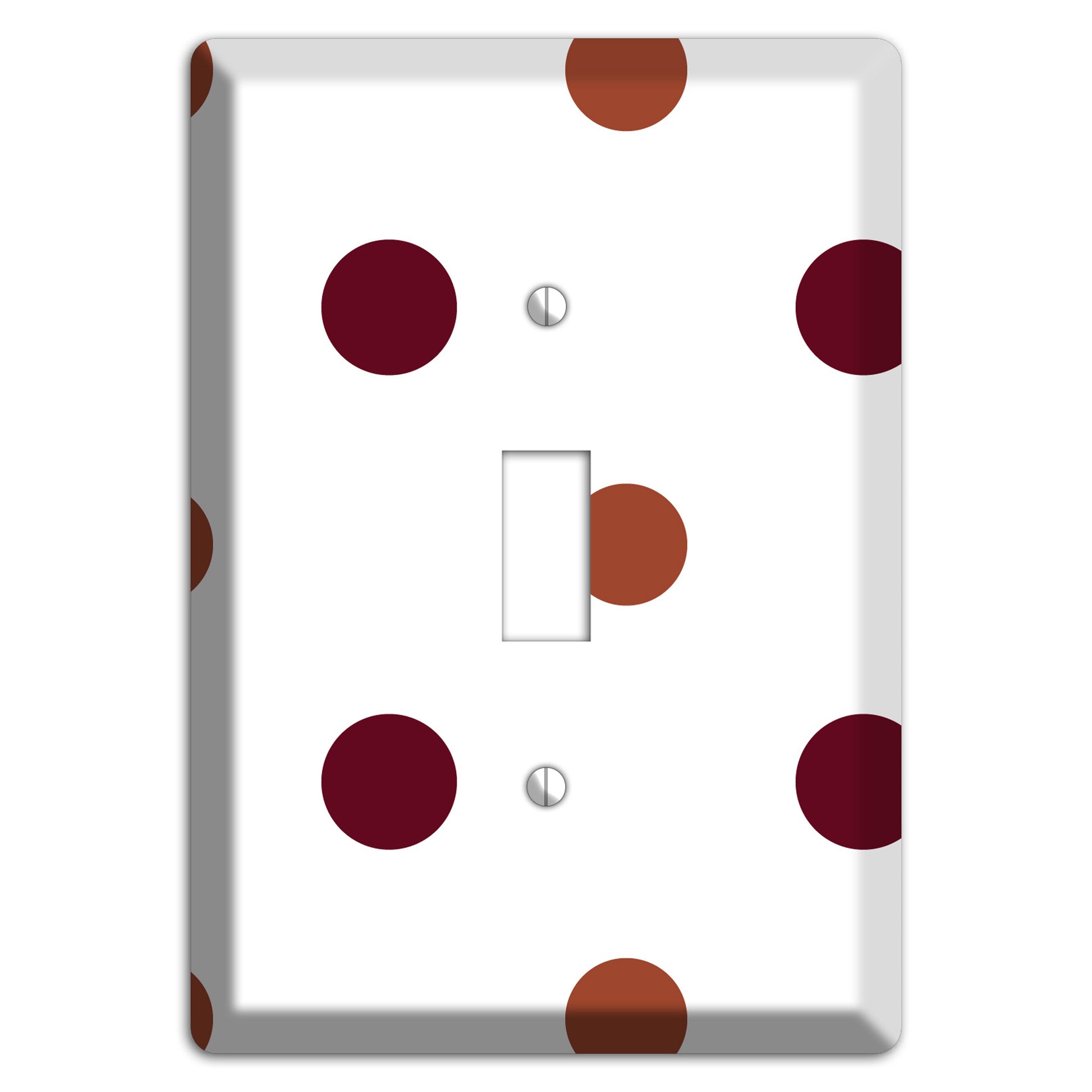 Multi Brown Medium Polka Dots Cover Plates