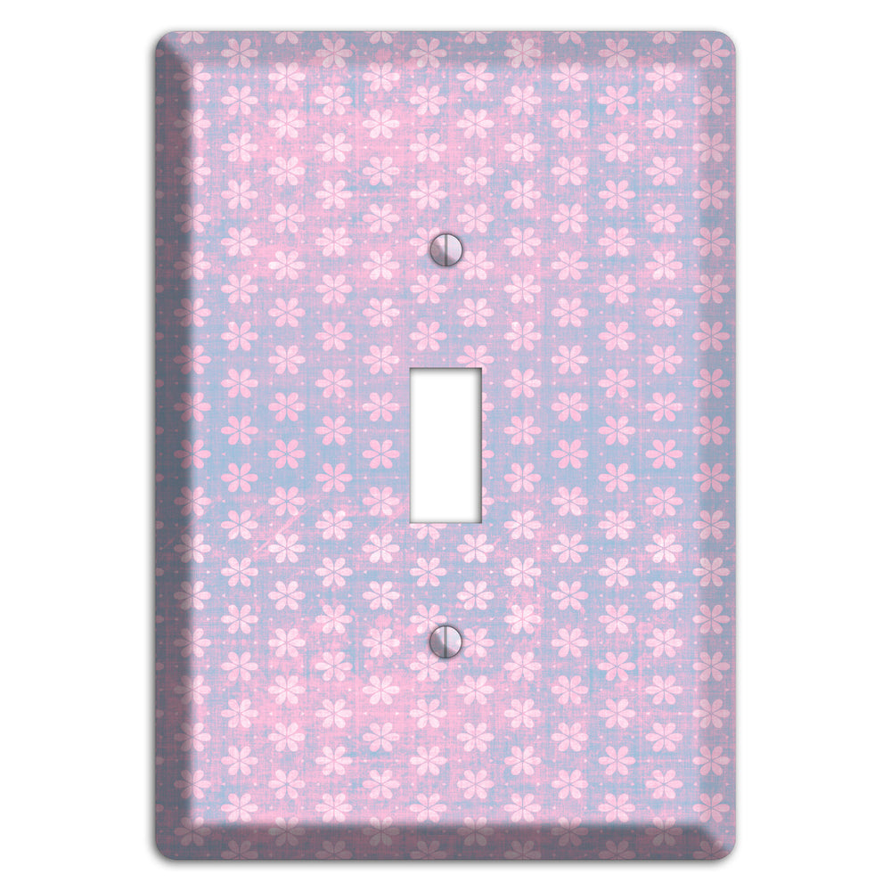 Green Grunge Floral Contour Cover Plates