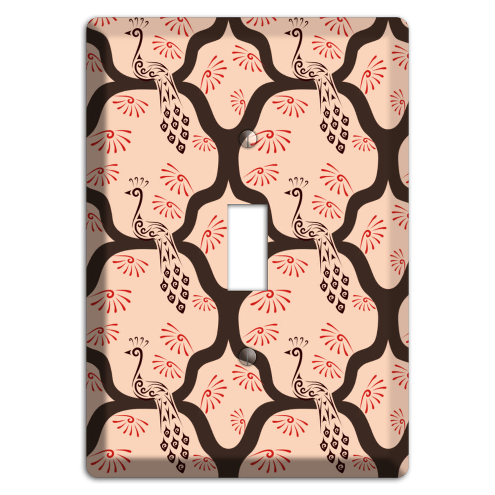 Light Quatrefoil Peacock Cover Plates