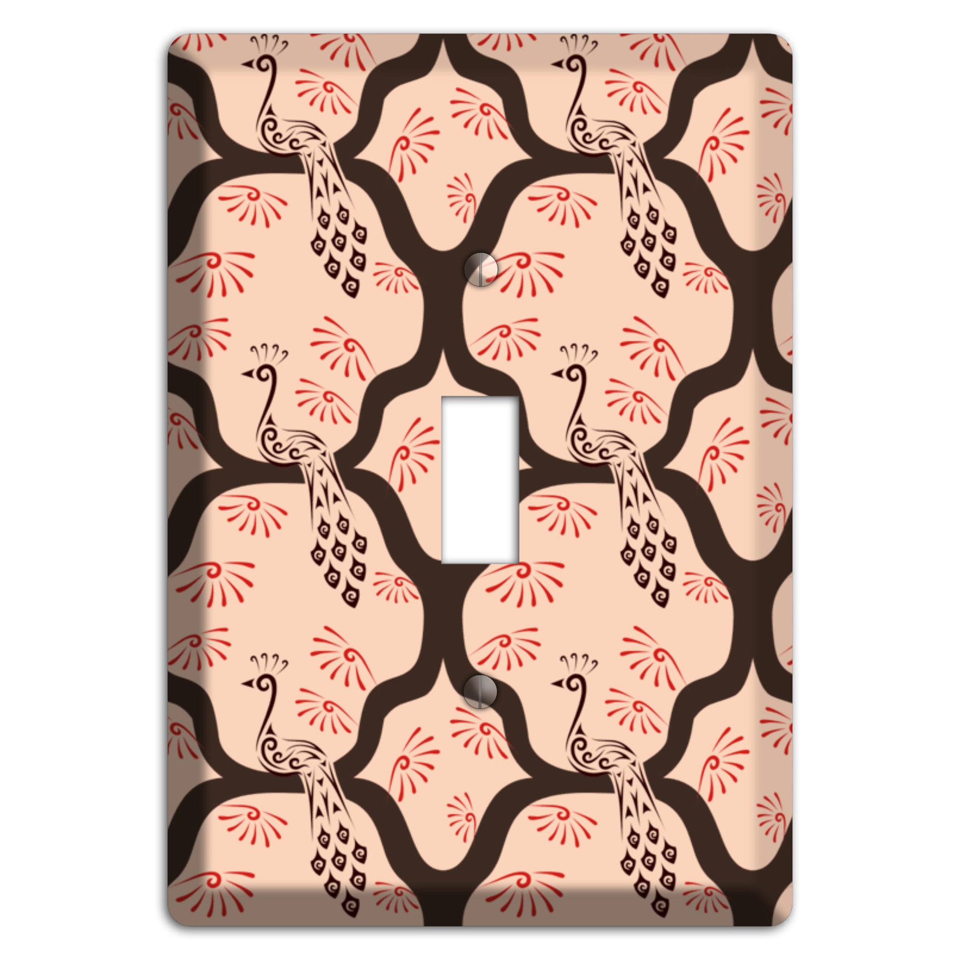 Light Quatrefoil Peacock Cover Plates