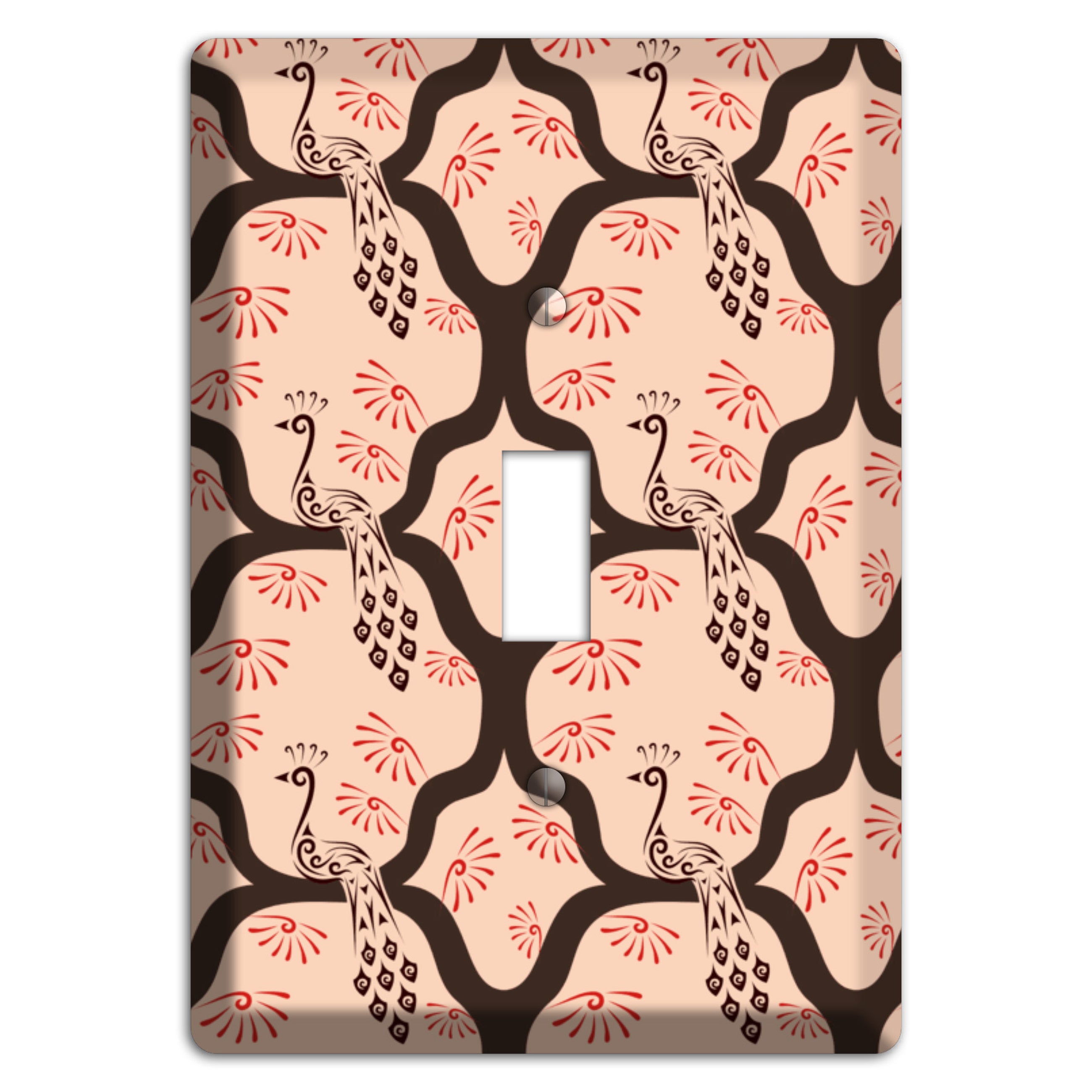 Light Quatrefoil Peacock Cover Plates