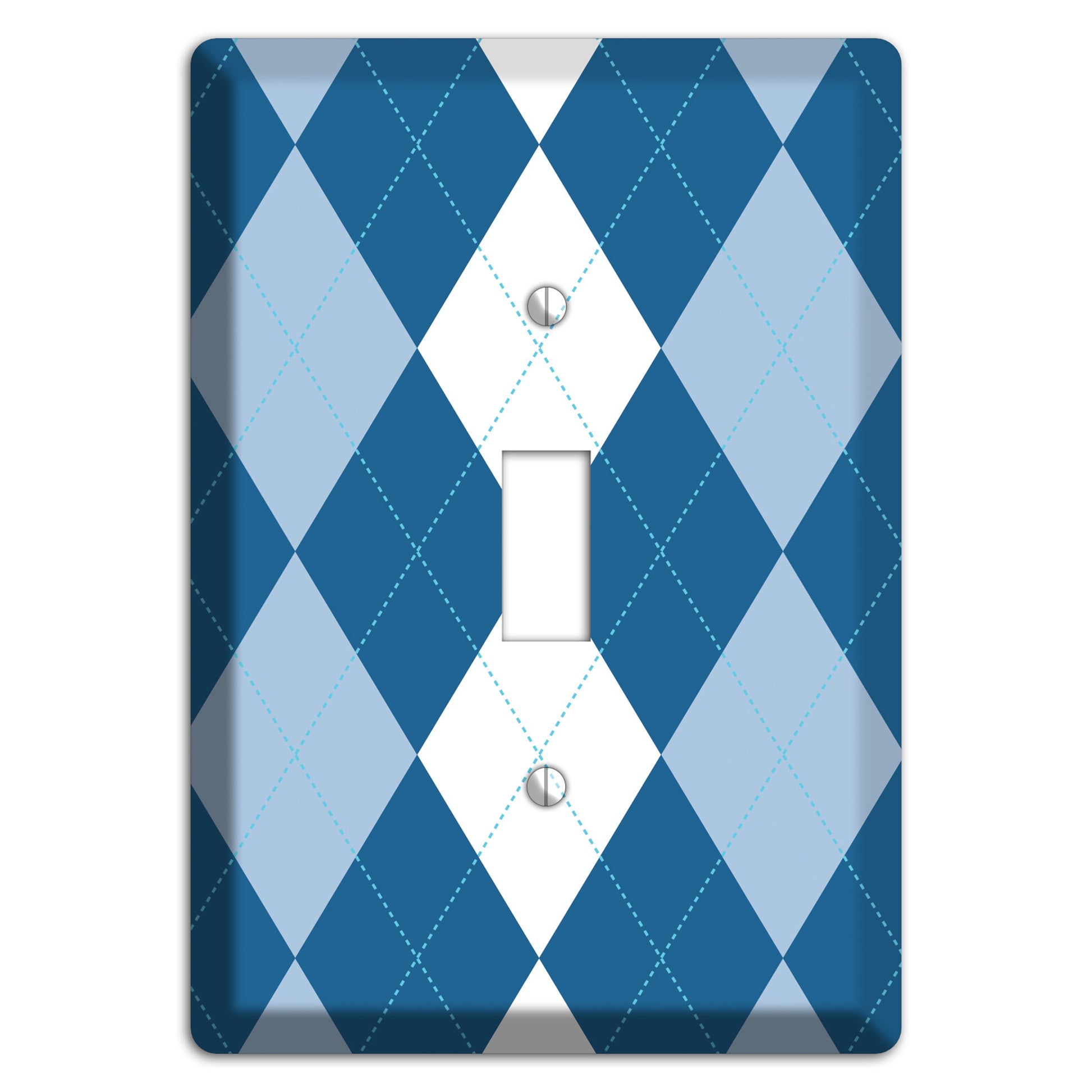 Blue Argyle Cover Plates