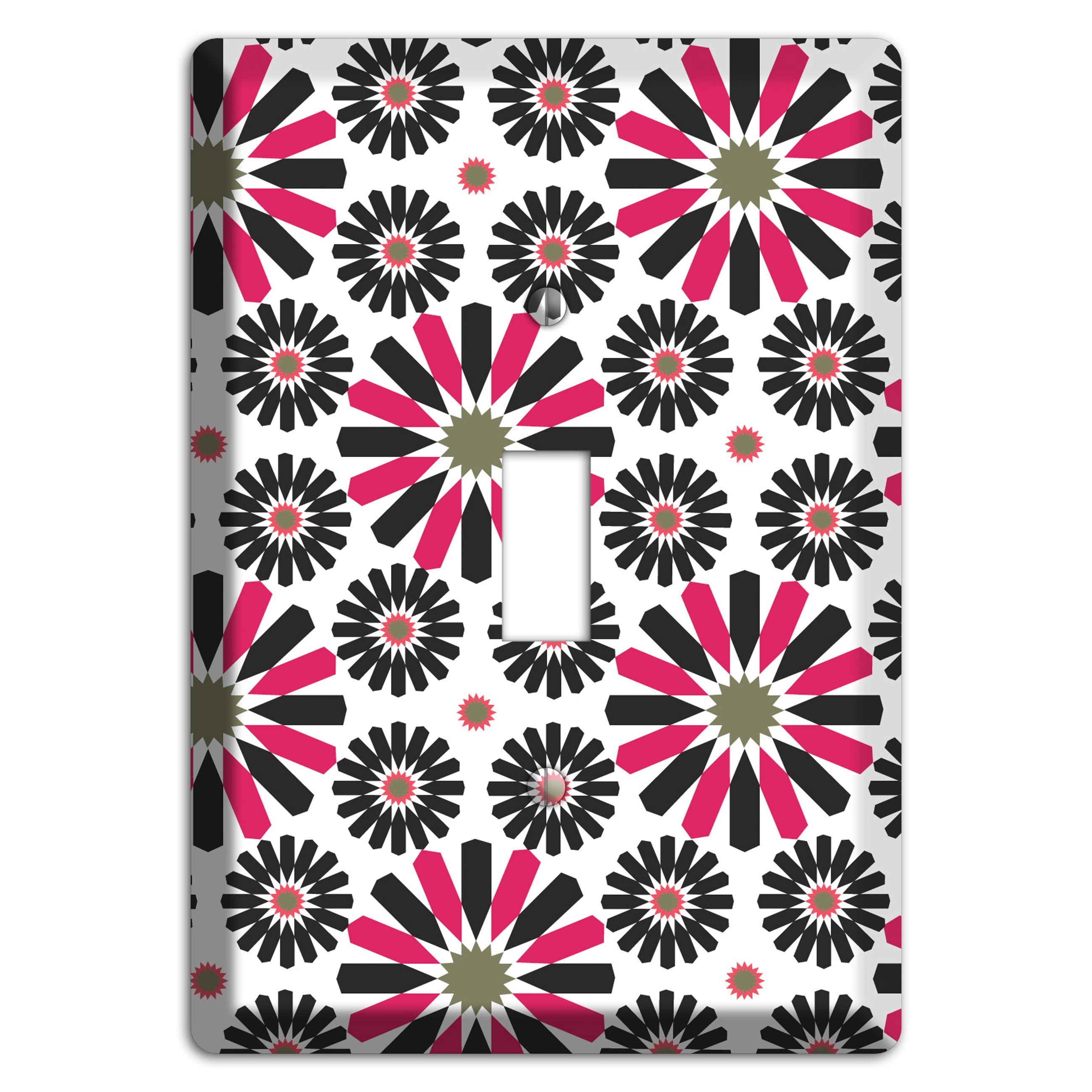 Red and Brown Scandinavian Floral Cover Plates