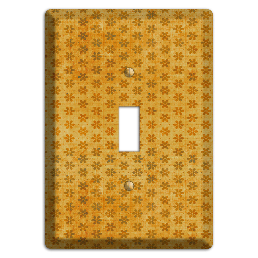 Lavender Grunge Floral Contour Cover Plates