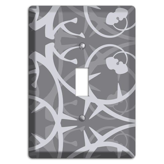 Grey Abstract Swirl Cover Plates