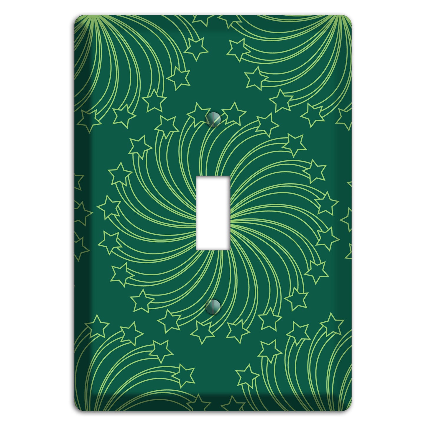 Multi Green Star Swirl Cover Plates