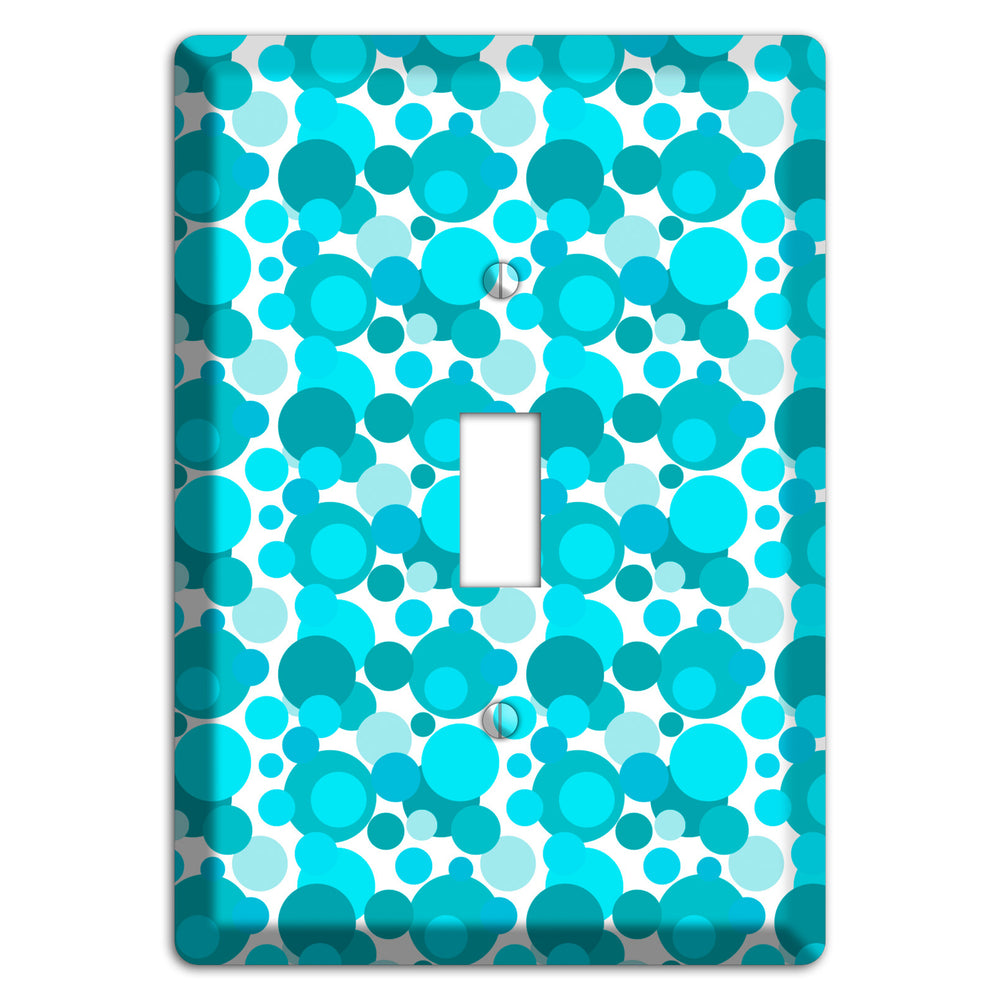 Multi Turquoise Bubble Dots Cover Plates