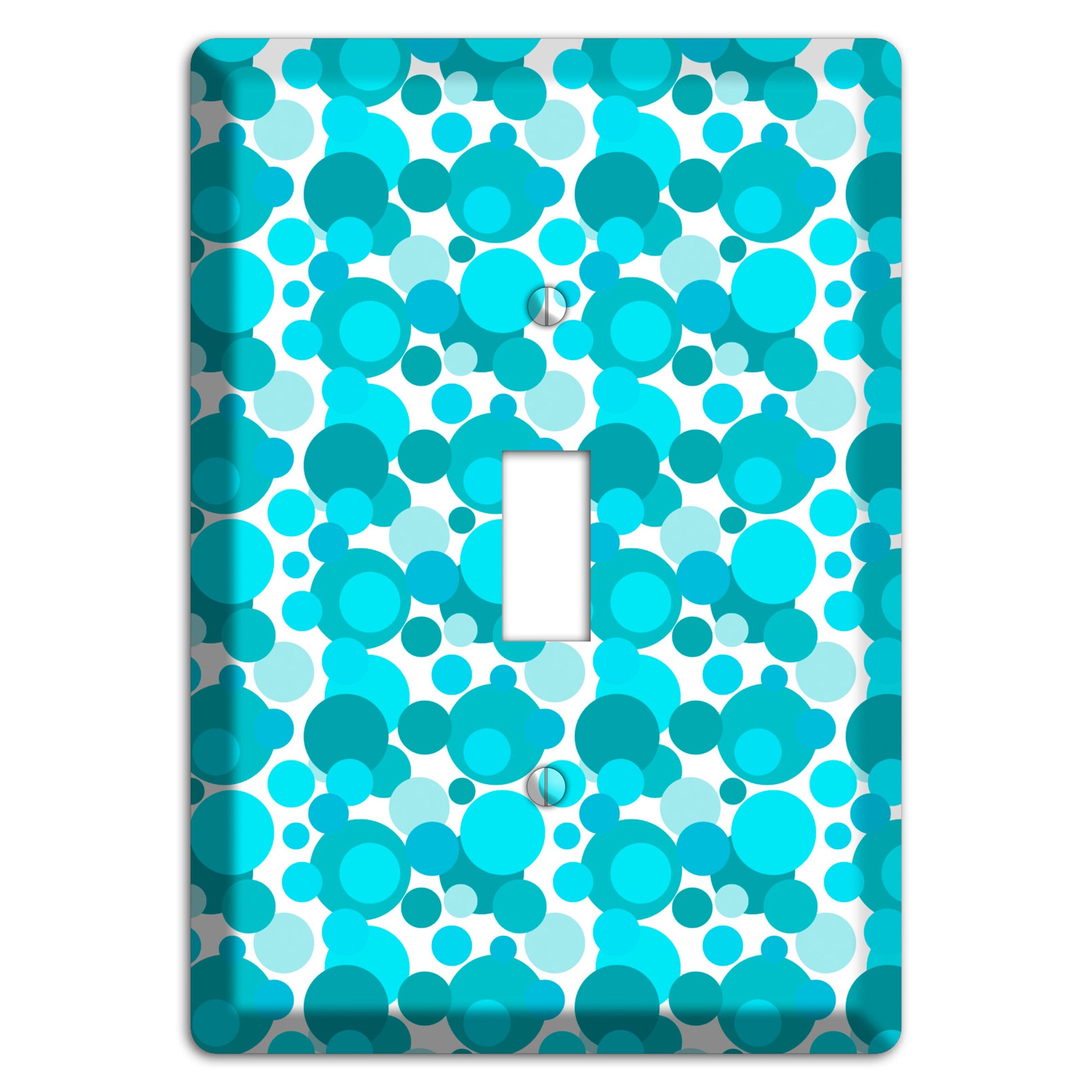 Multi Turquoise Bubble Dots Cover Plates