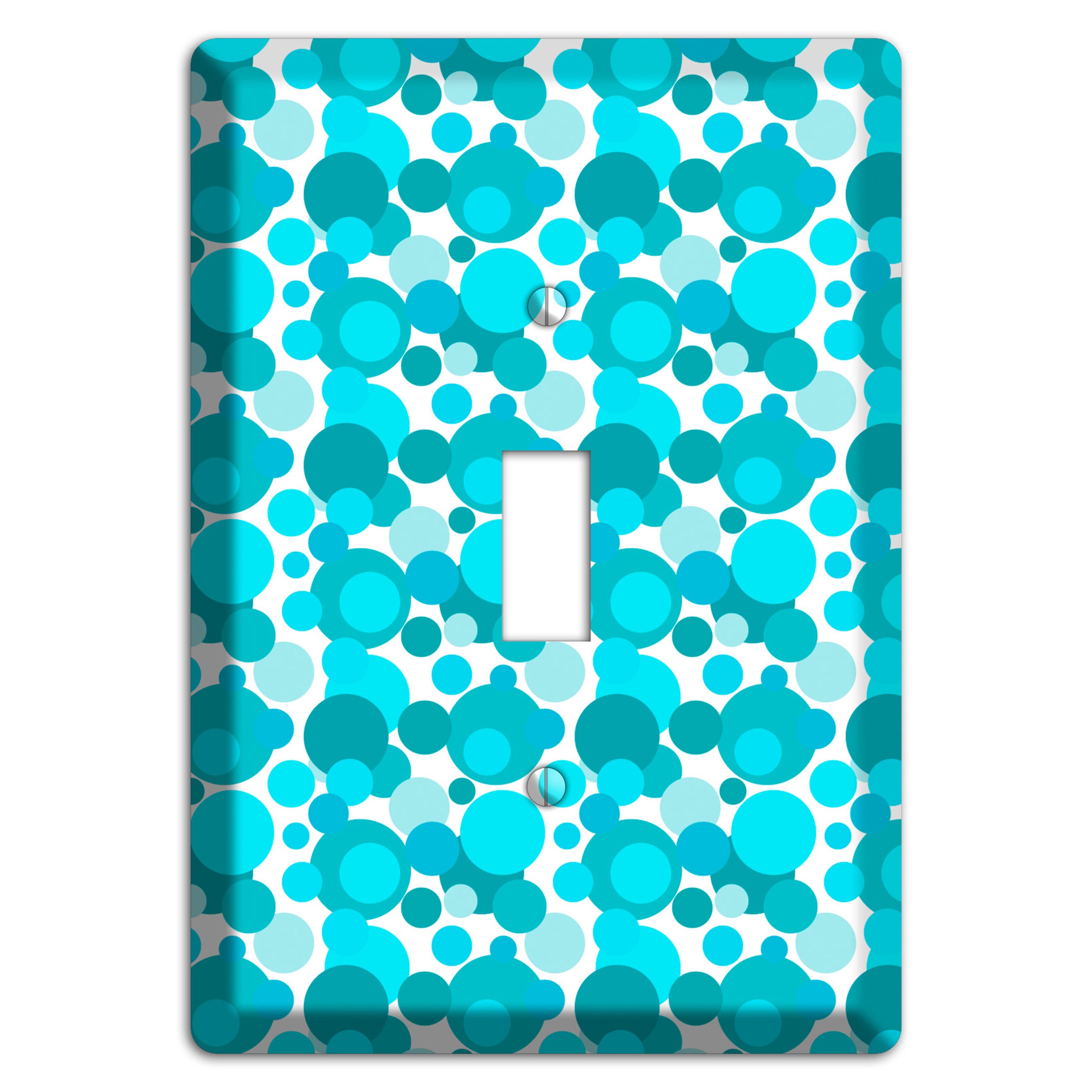 Multi Turquoise Bubble Dots Cover Plates