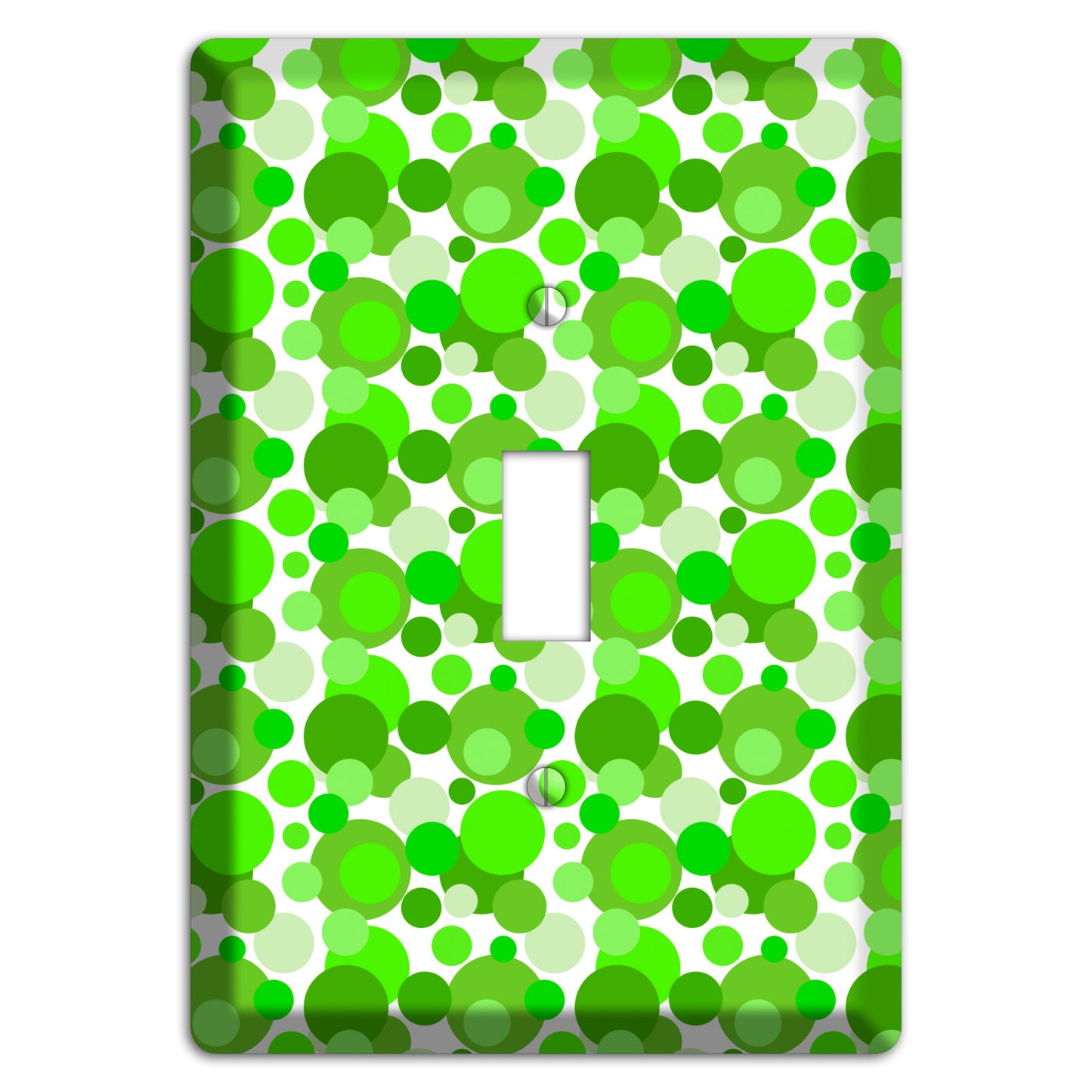 Multi Green Bubble Dots Cover Plates