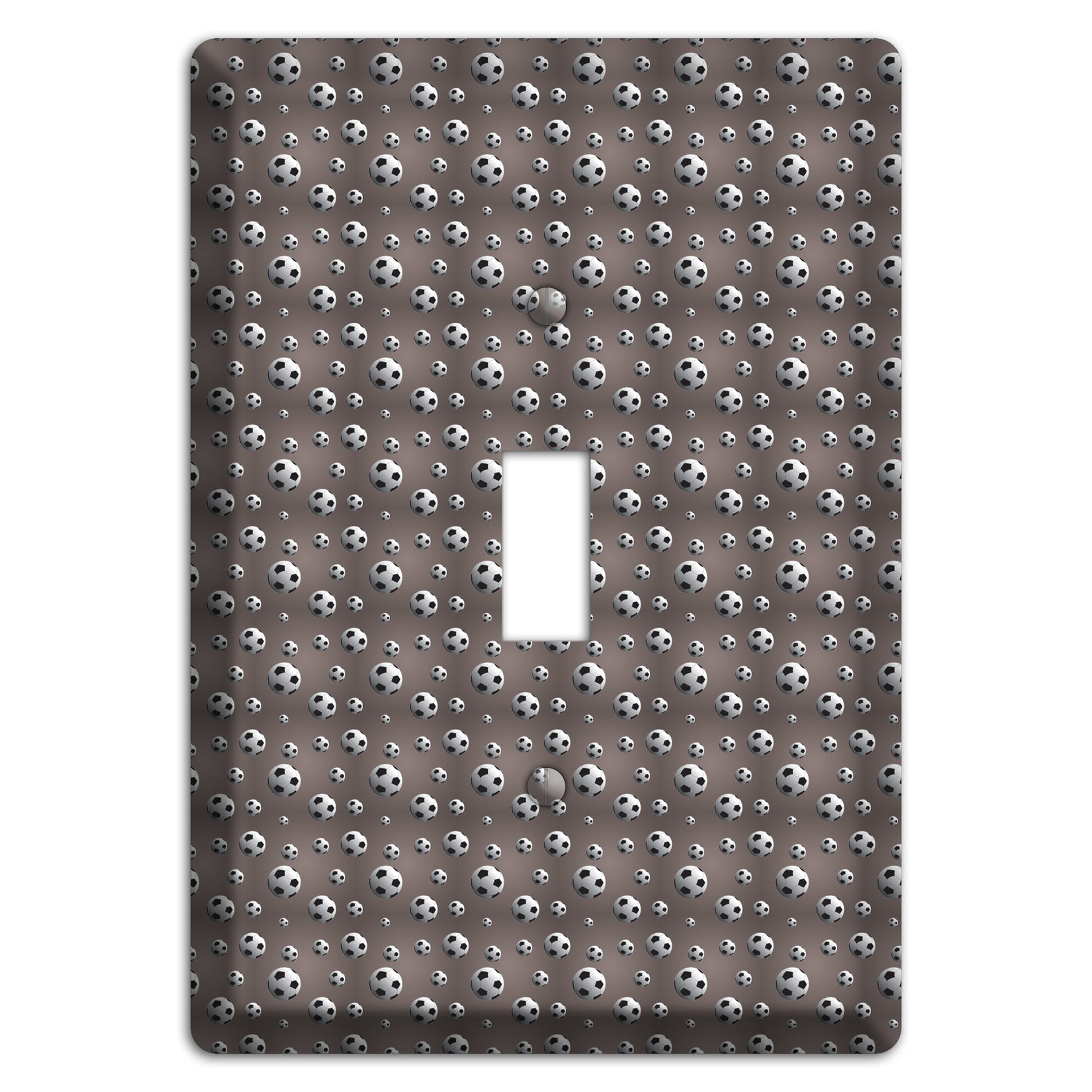 Grey with Soccer Balls Cover Plates