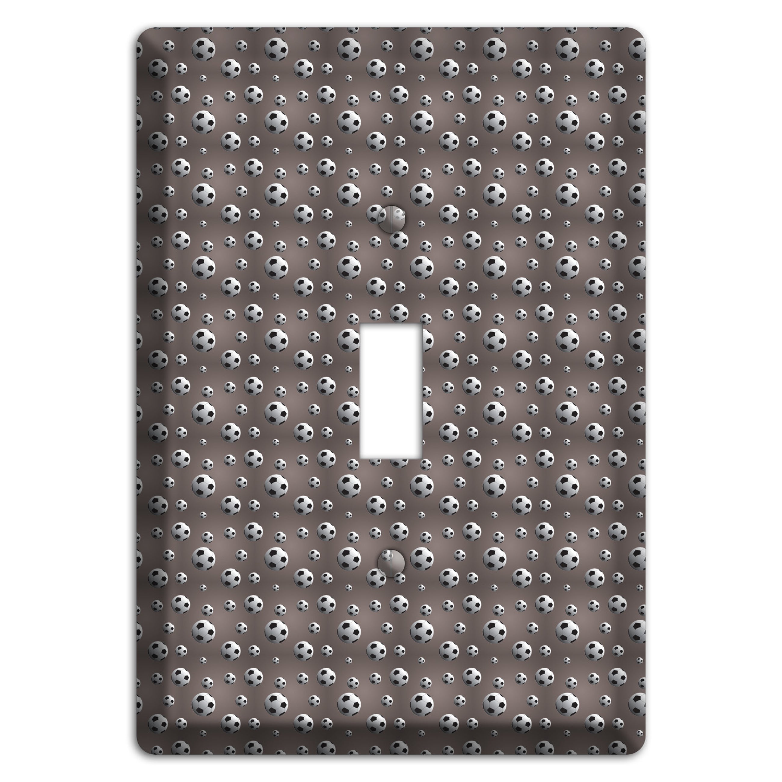 Grey with Soccer Balls Cover Plates